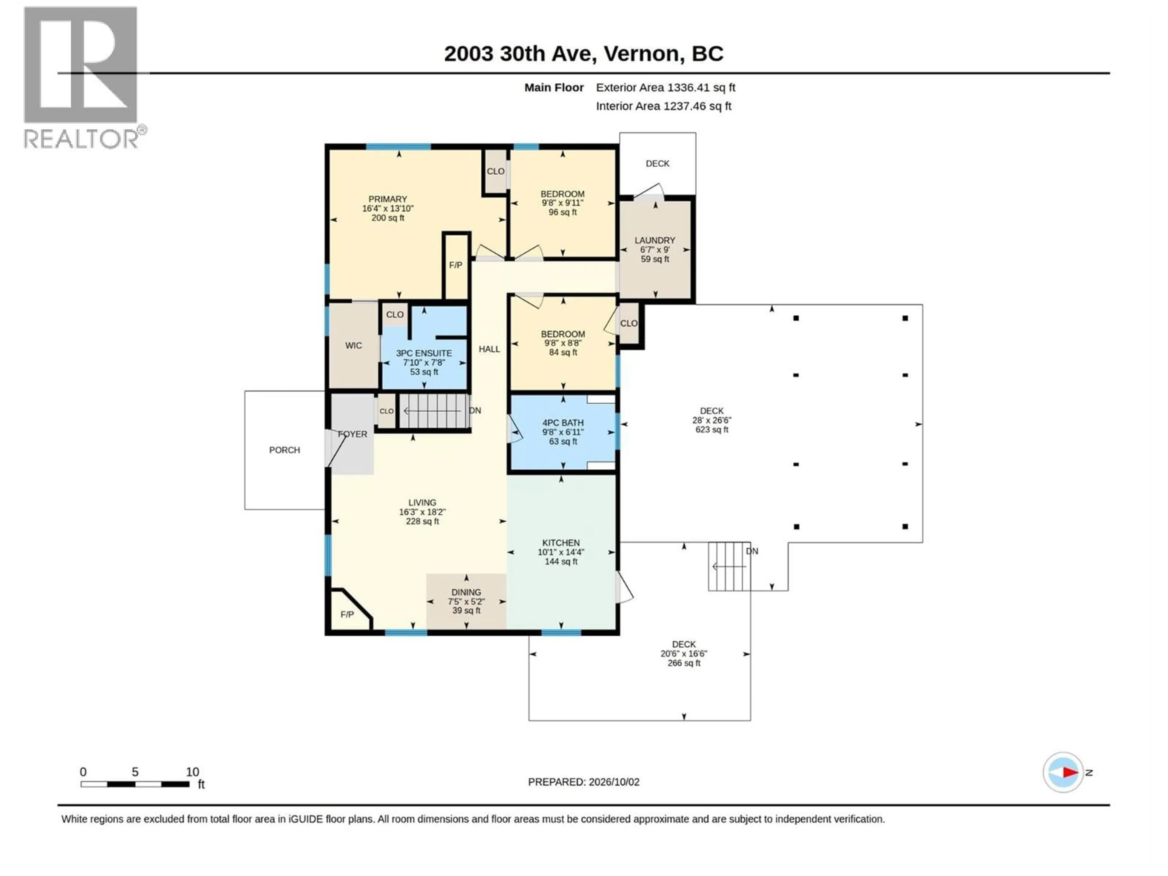 Floor plan for 2003 30 AVENUE, Vernon British Columbia V1T2A6