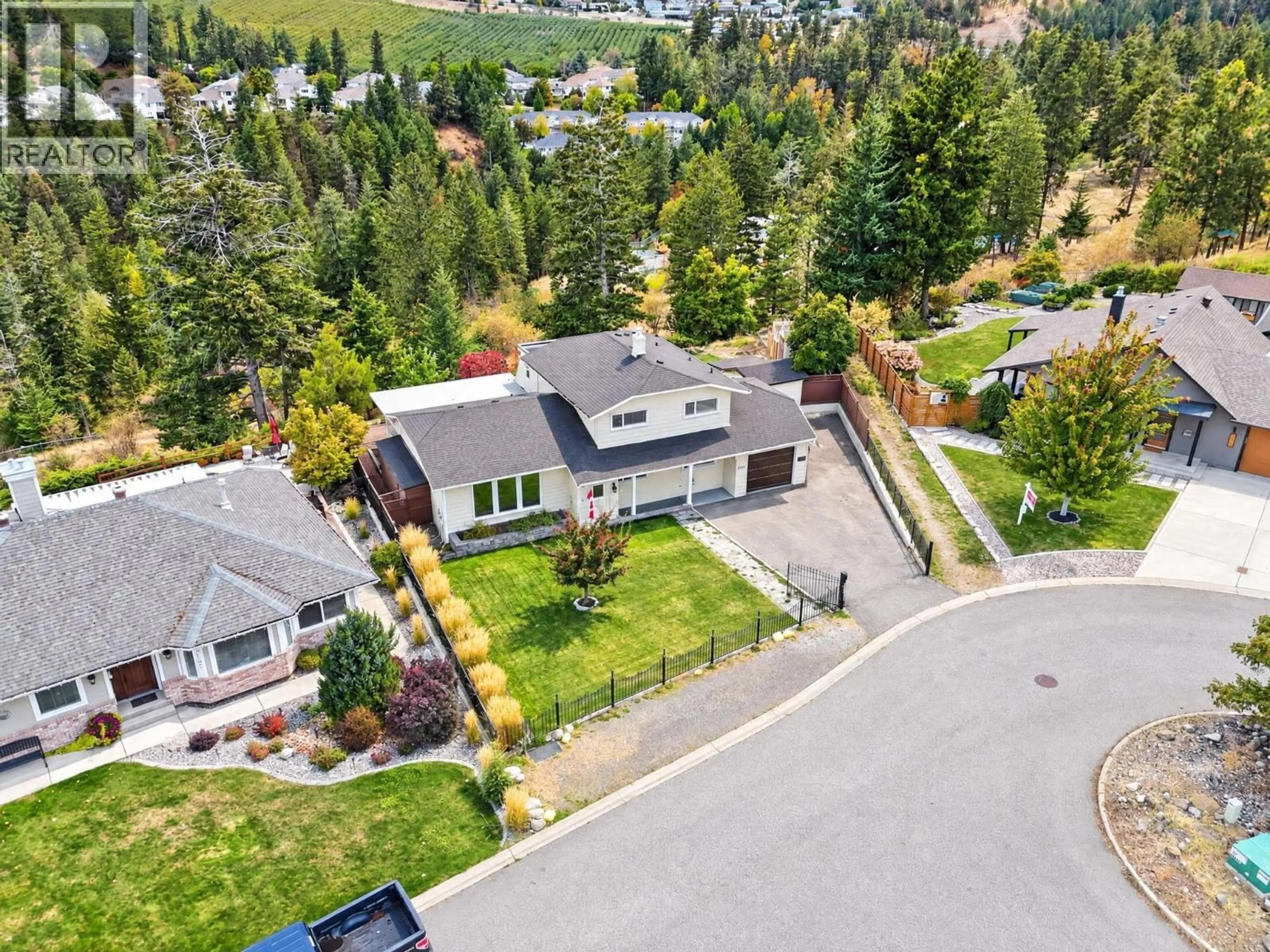 A pic from outside/outdoor area/front of a property/back of a property/a pic from drone, unknown for 2571 PINERIDGE PLACE, West Kelowna British Columbia V4T2J7