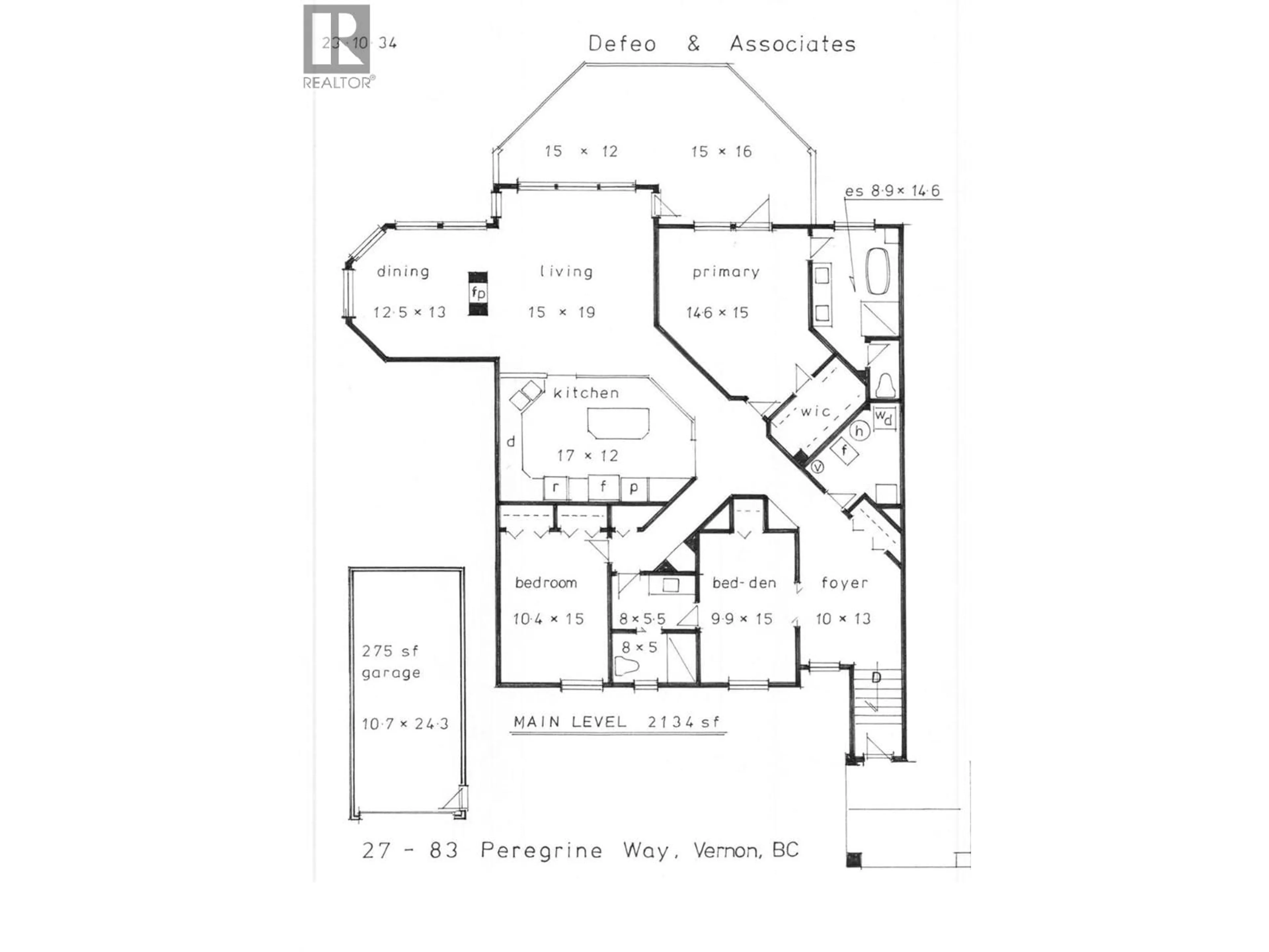 Floor plan for 27 - 83 PEREGRINE WAY, Vernon British Columbia V1H1E9