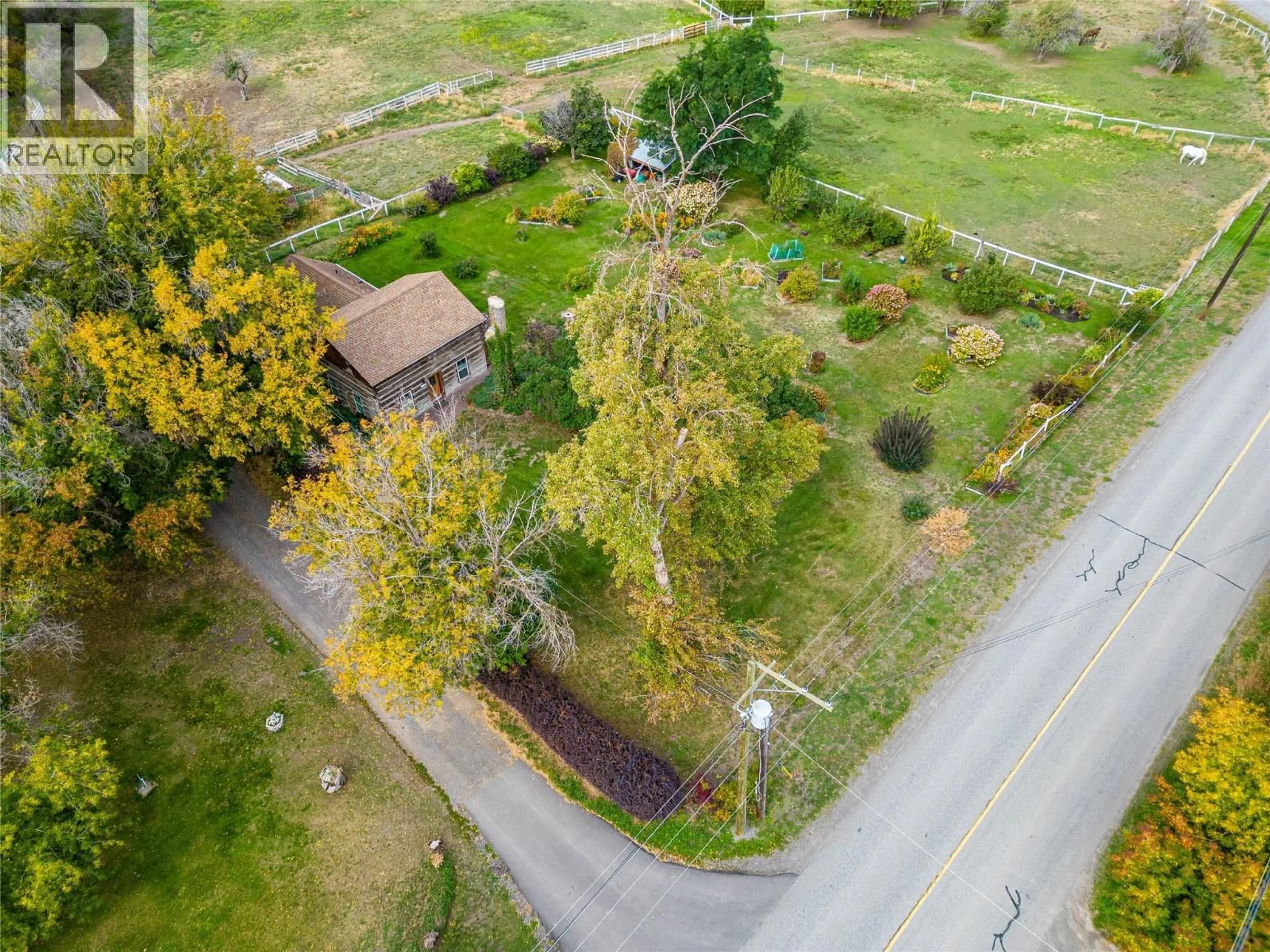 A pic from outside/outdoor area/front of a property/back of a property/a pic from drone, street for 6725 BARNHARTVALE ROAD, Kamloops British Columbia V2C6V7