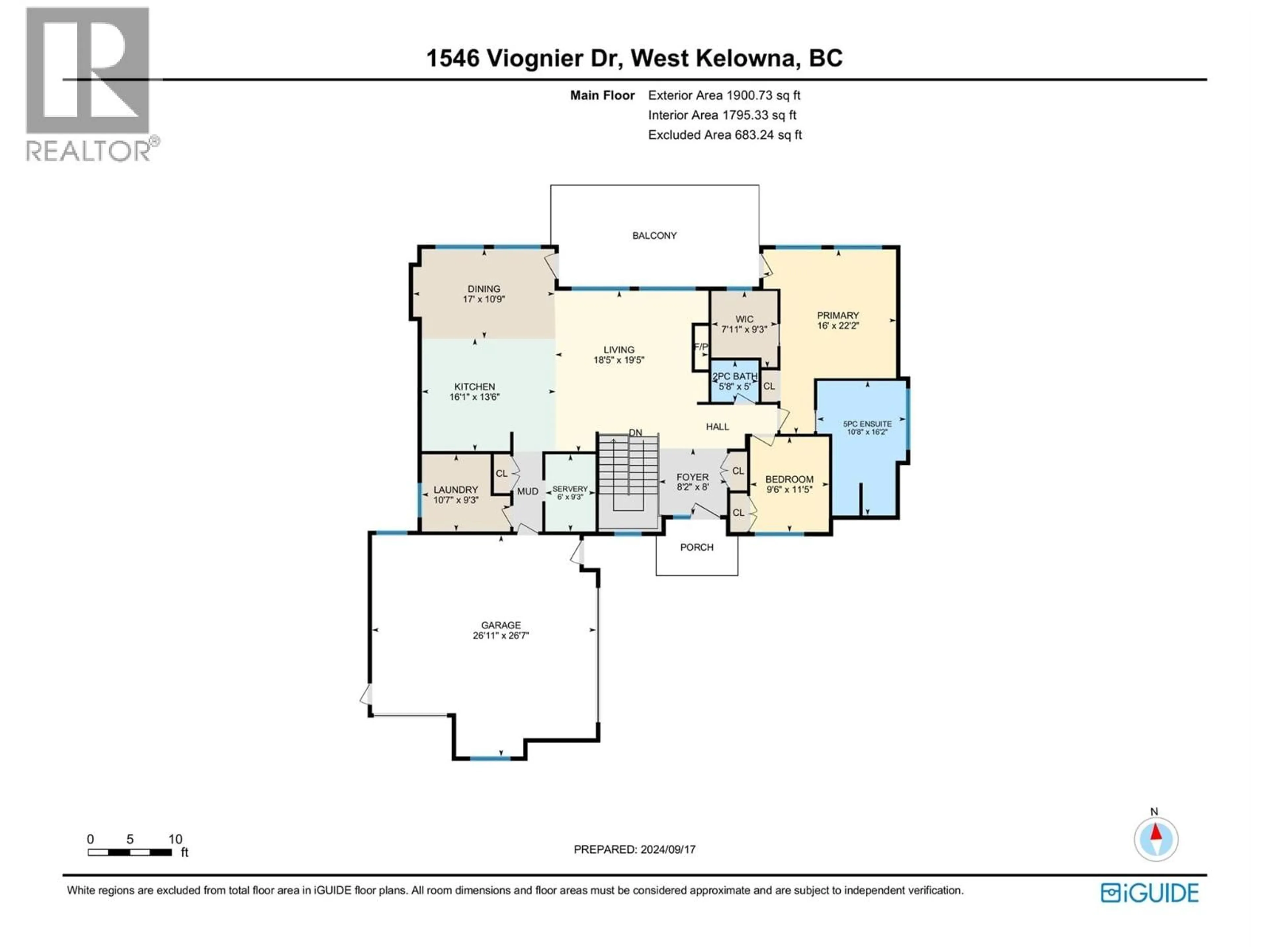 Floor plan for 1546 VIOGNIER DRIVE, West Kelowna British Columbia V4T0E1