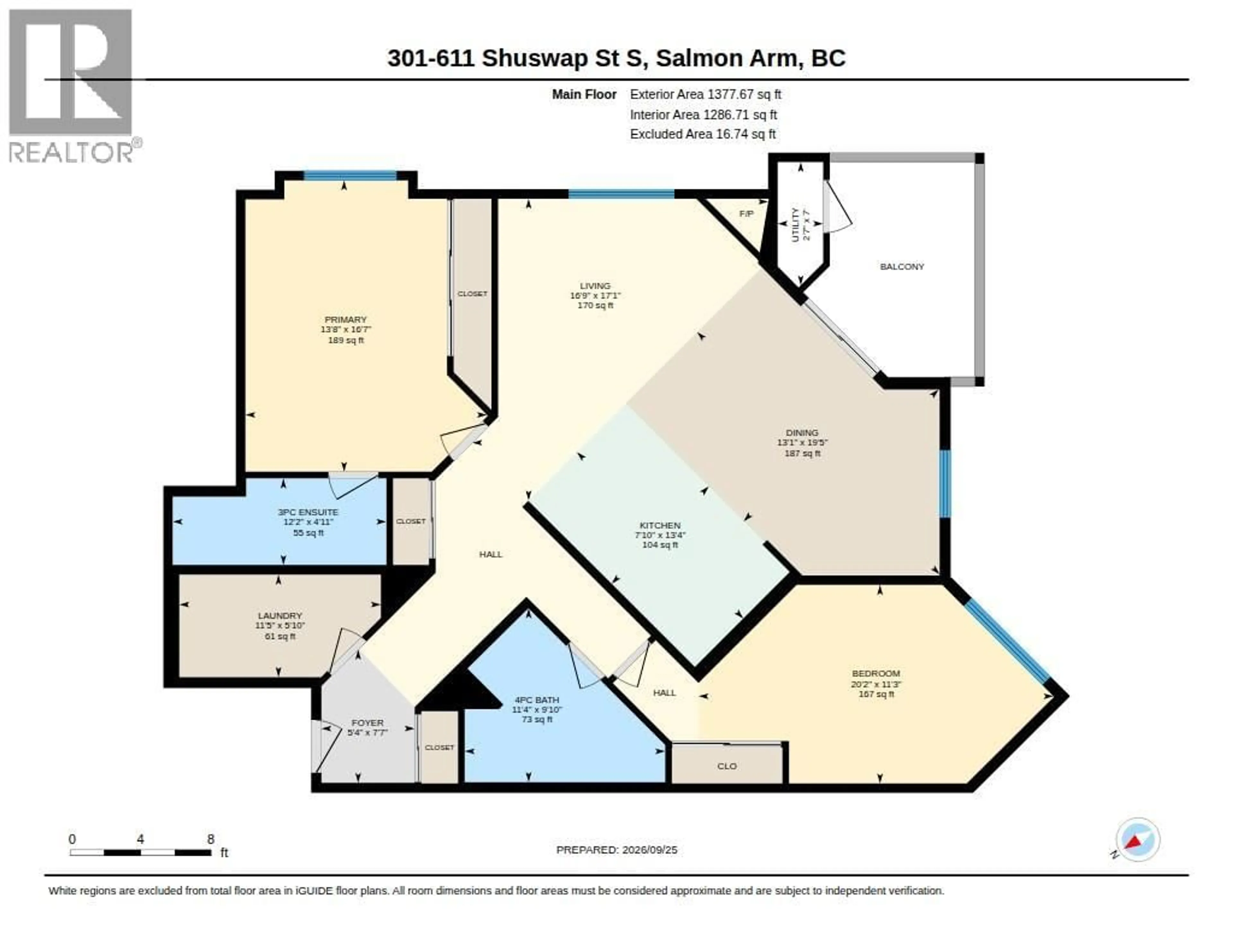 Floor plan for 301 - 611 SHUSWAP STREET SOUTHWEST, Salmon Arm British Columbia V1E0A2