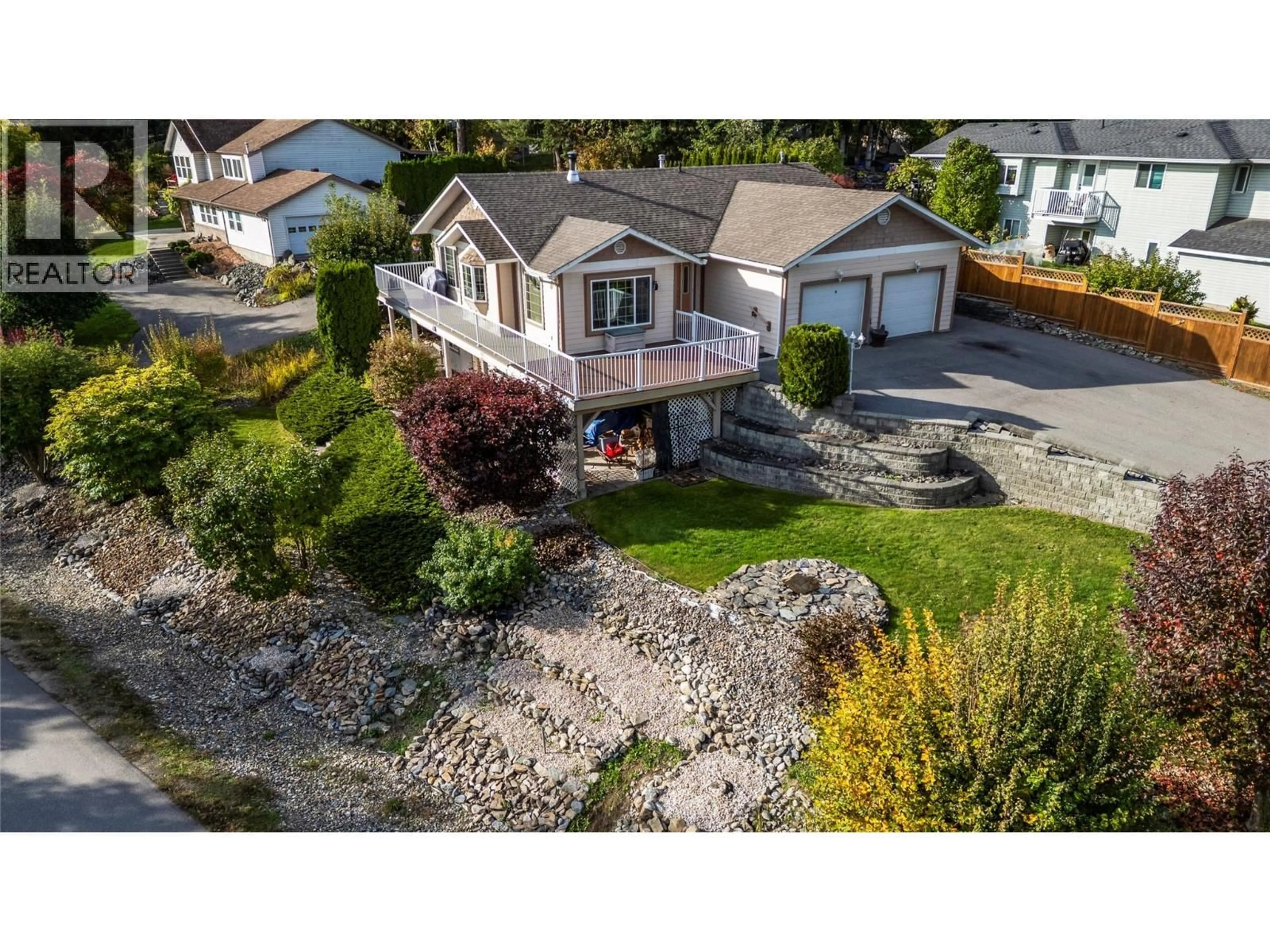 A pic from outside/outdoor area/front of a property/back of a property/a pic from drone, water/lake/river/ocean view for 2248 TA LANA TRAIL, Sorrento British Columbia V0E2W2