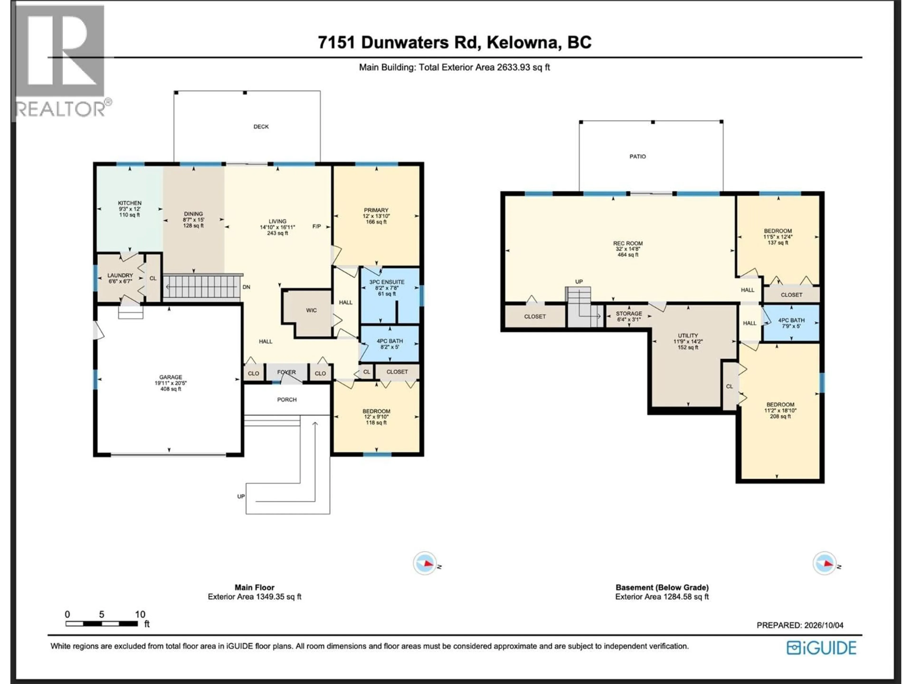 Floor plan for 7151 DUNWATERS ROAD, Kelowna British Columbia V1Z3W5