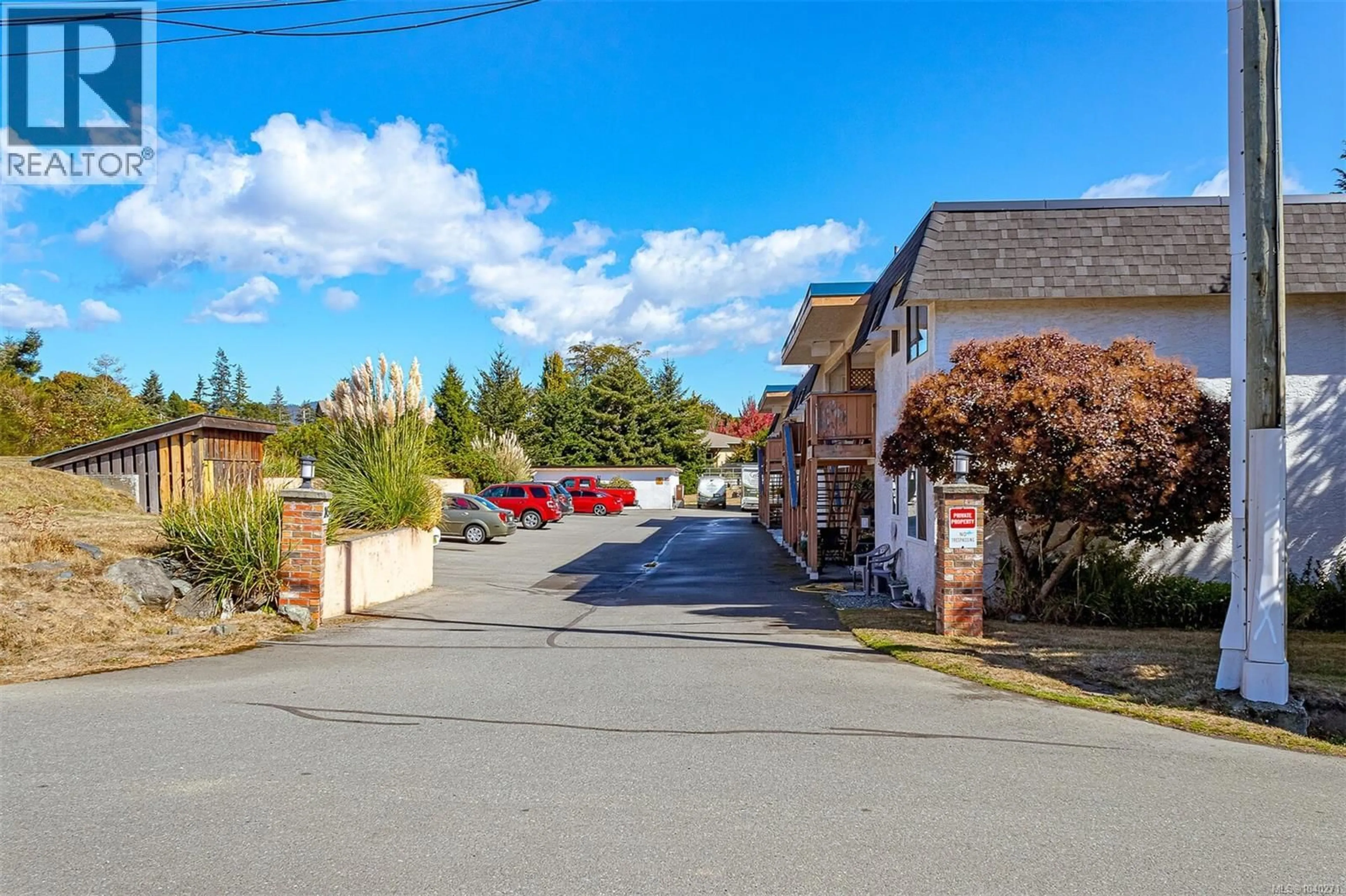 A pic from outside/outdoor area/front of a property/back of a property/a pic from drone, street for 3 - 2045 GATEWOOD ROAD, Sooke British Columbia V9Z0L6