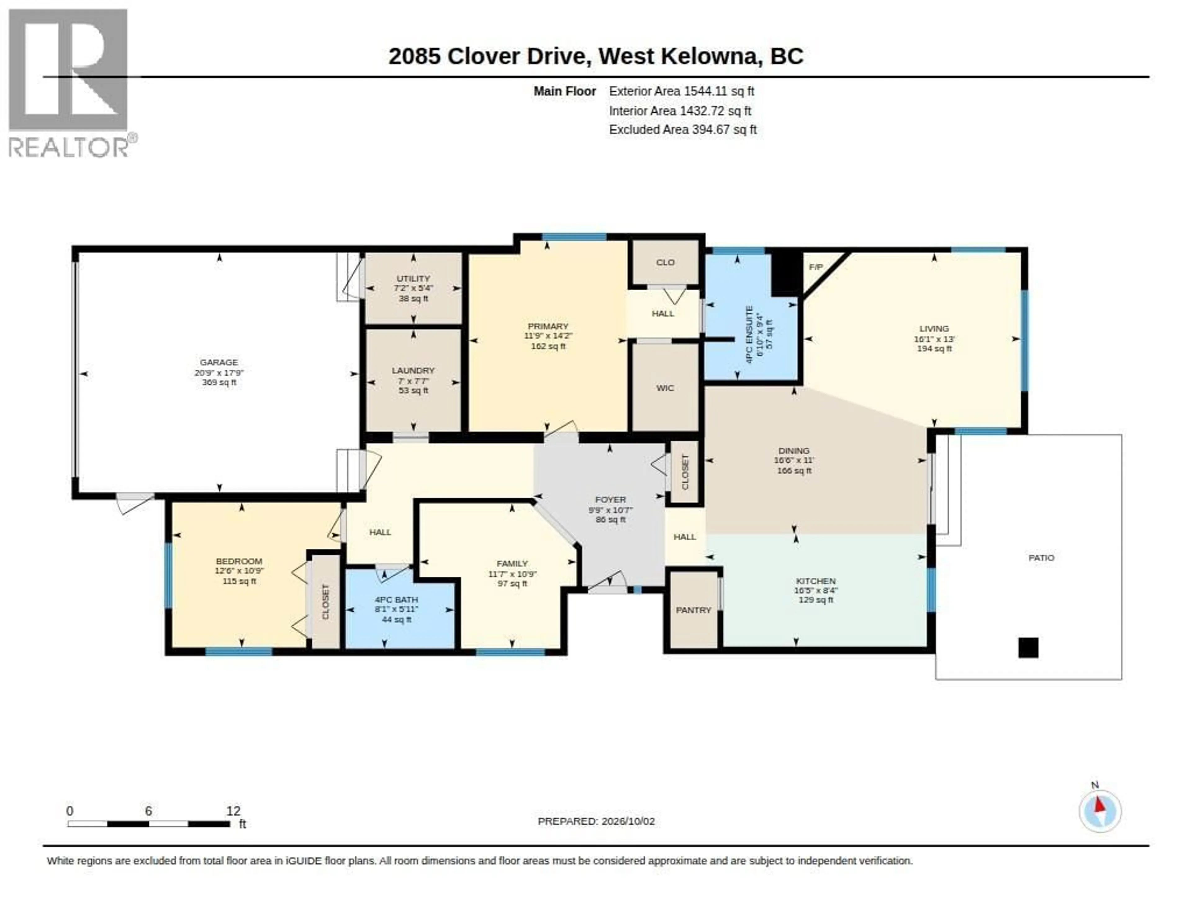 Floor plan for 2085 CLOVER DRIVE, Westbank British Columbia V4T3A5
