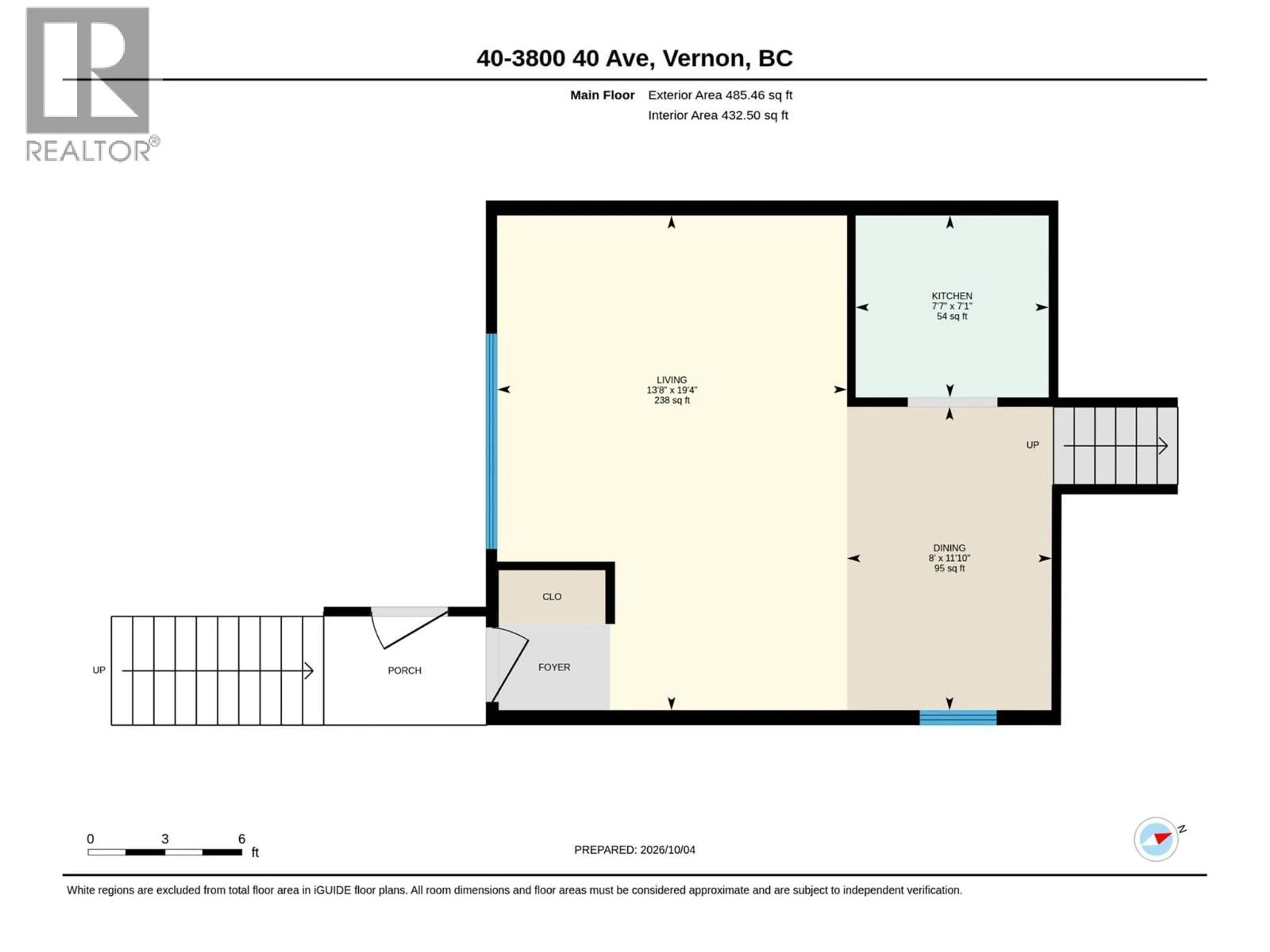 Floor plan for 40 - 3800 40 AVENUE, Vernon British Columbia V1T6S3