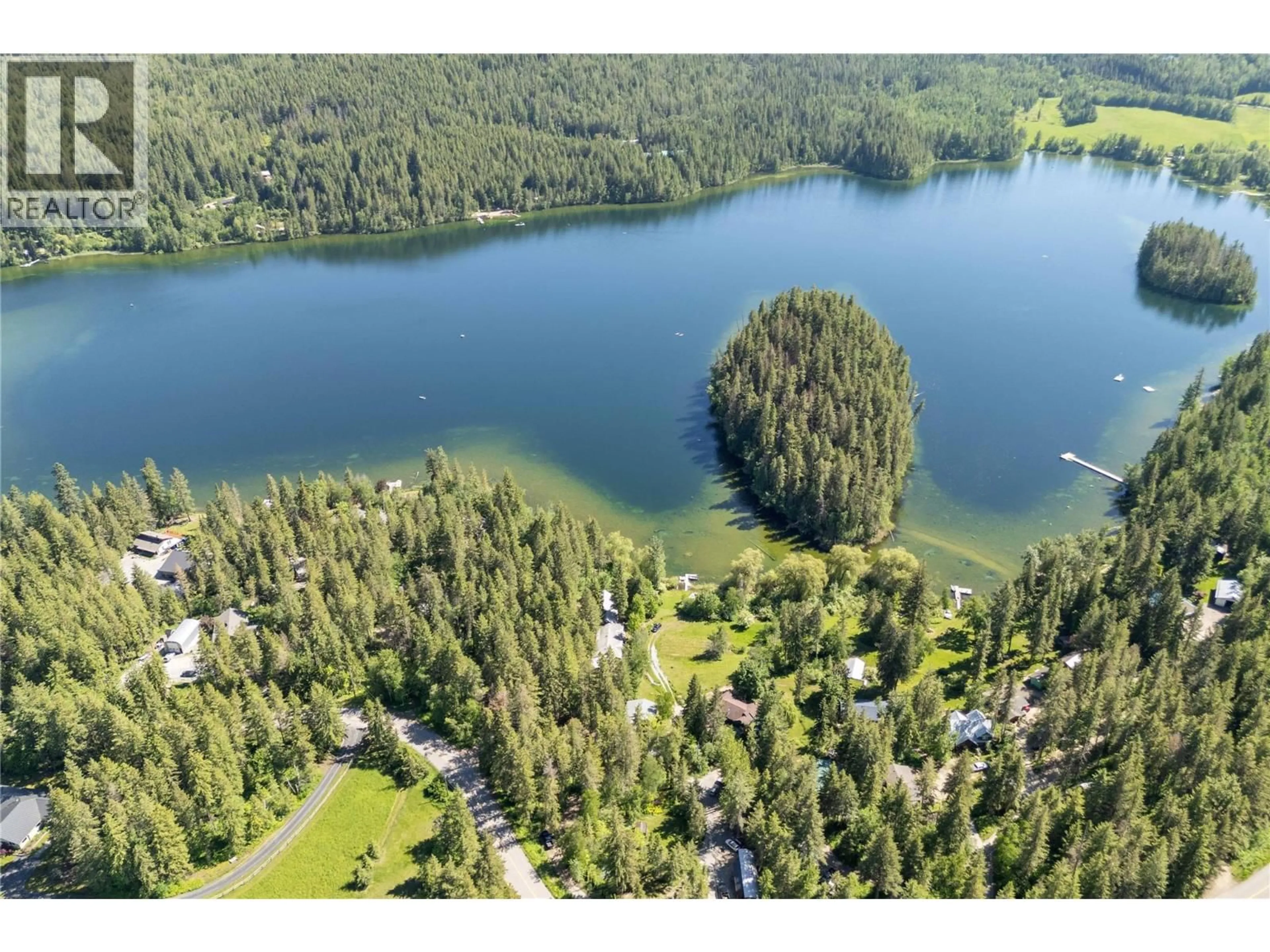 A pic from outside/outdoor area/front of a property/back of a property/a pic from drone, water/lake/river/ocean view for 769 & 771 GARDOM LAKE ROAD, Enderby British Columbia V0E1V3