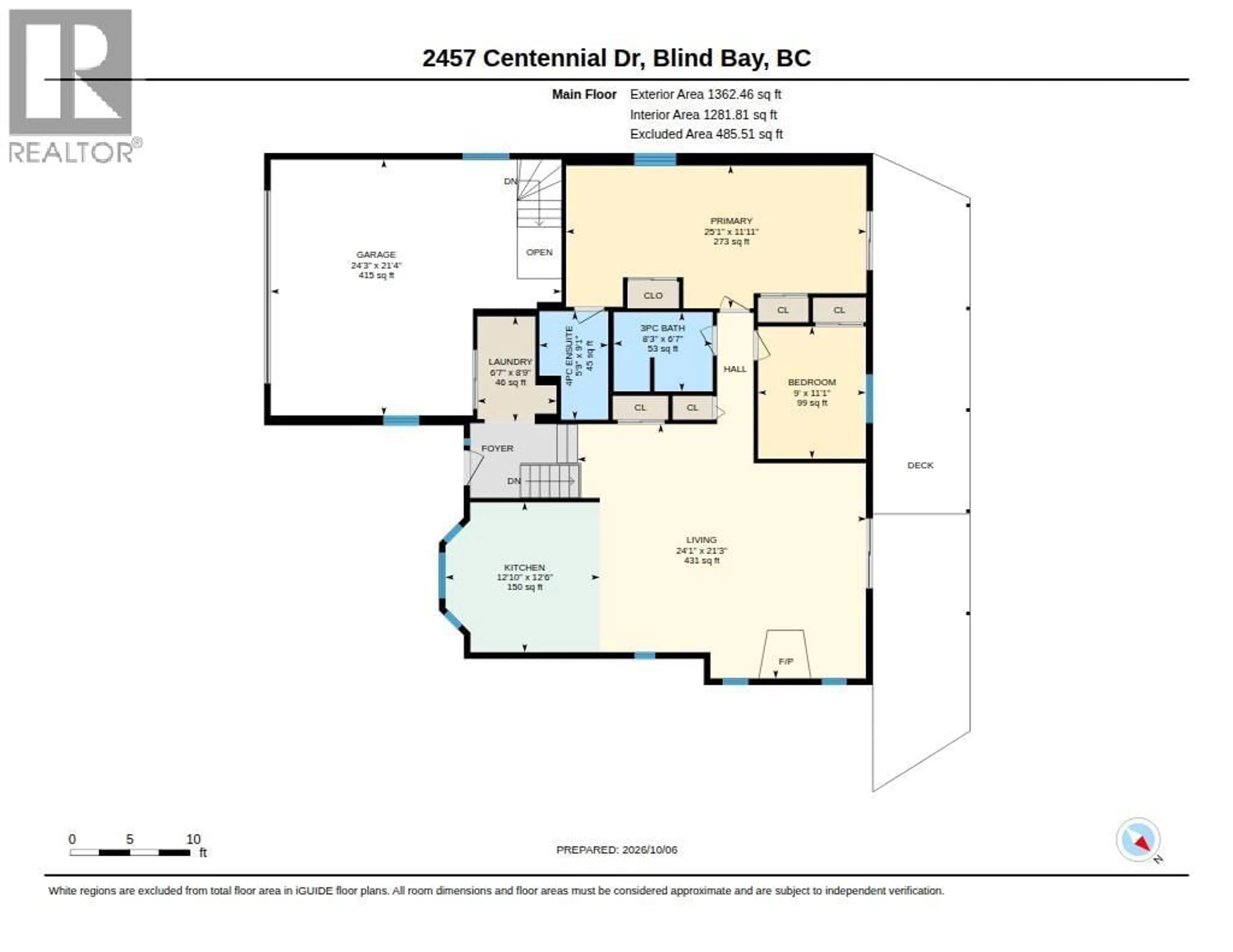 Floor plan for 2457 CENTENNIAL DRIVE, Blind Bay British Columbia V0E1H2
