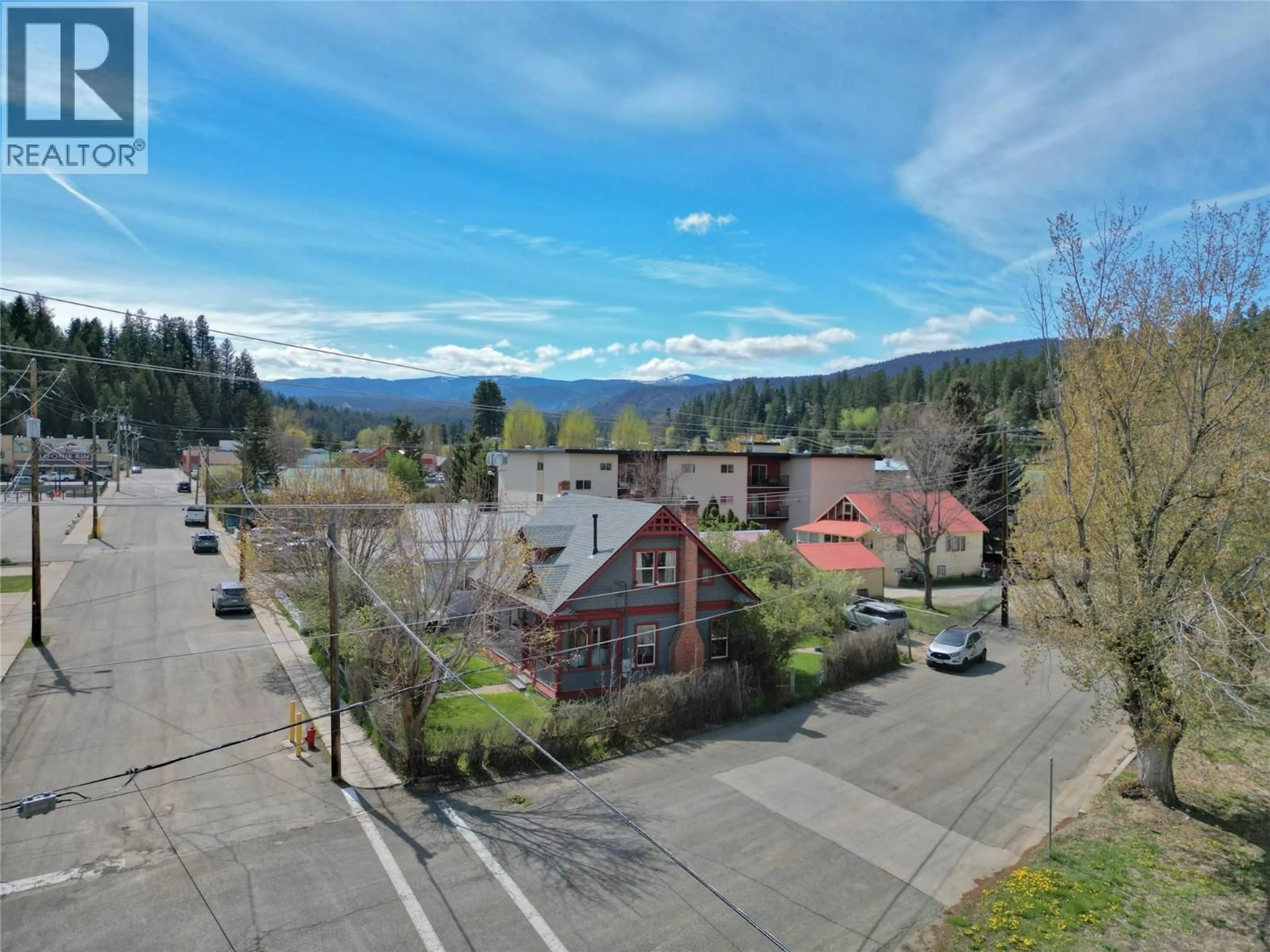 A pic from outside/outdoor area/front of a property/back of a property/a pic from drone, mountain view for 55 HAROLD AVENUE, Princeton British Columbia V0X1W0