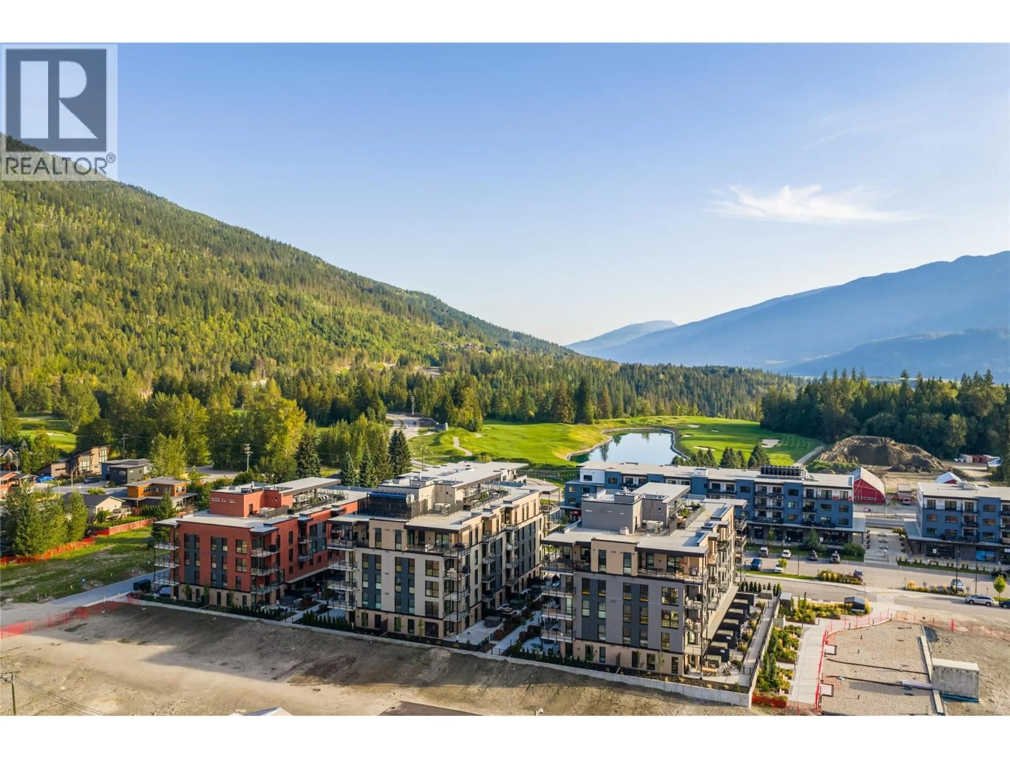 A pic from outside/outdoor area/front of a property/back of a property/a pic from drone, mountain view for 2101 - 1702 COURSIER AVENUE, Revelstoke British Columbia V0E2S1