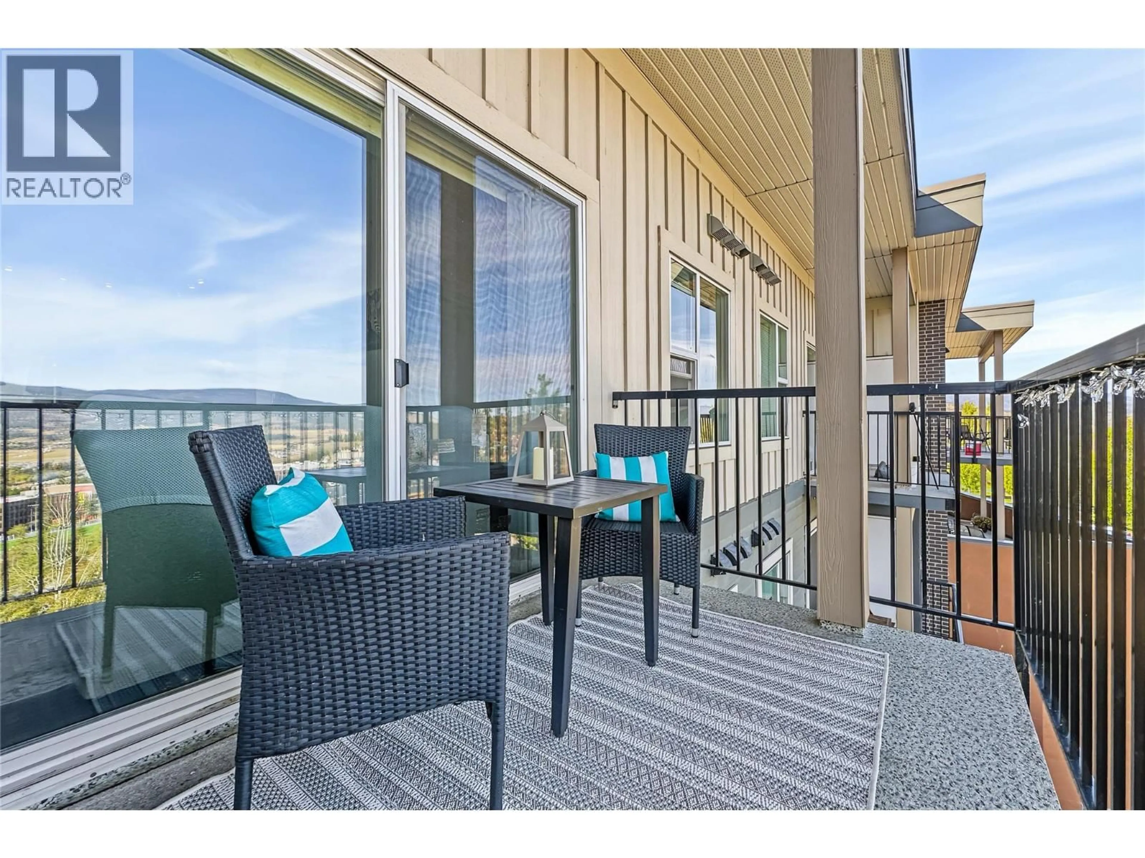 Patio, water/lake/river/ocean view for 309 - 935 ACADEMY WAY, Kelowna British Columbia V1V3C9