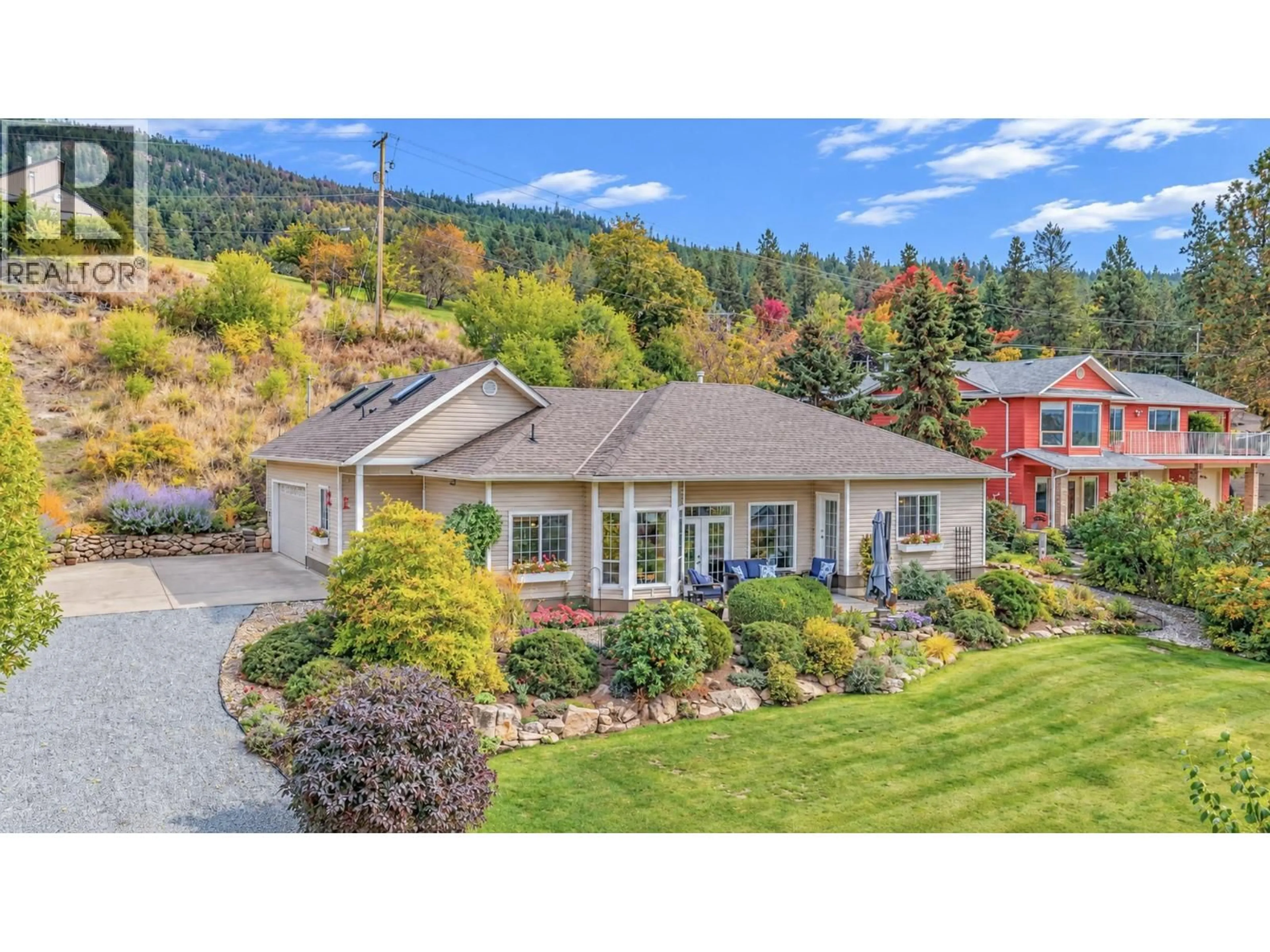 A pic from outside/outdoor area/front of a property/back of a property/a pic from drone, mountain view for 16585 TOBY ROAD, Lake Country British Columbia V4V1C3
