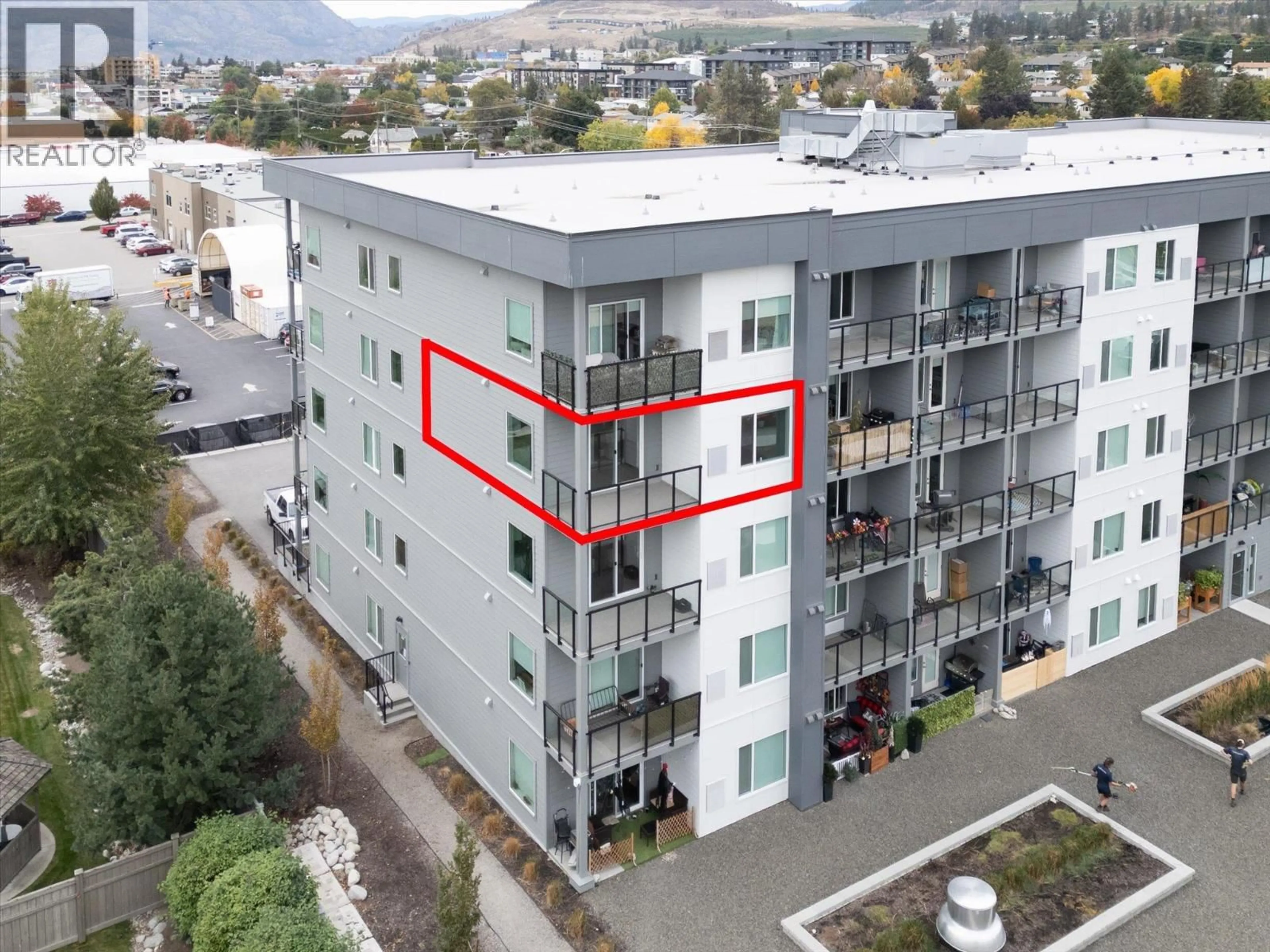 A pic from outside/outdoor area/front of a property/back of a property/a pic from drone, city buildings view from balcony for 414 - 2345 BUTT ROAD, Westbank British Columbia V4T0G2