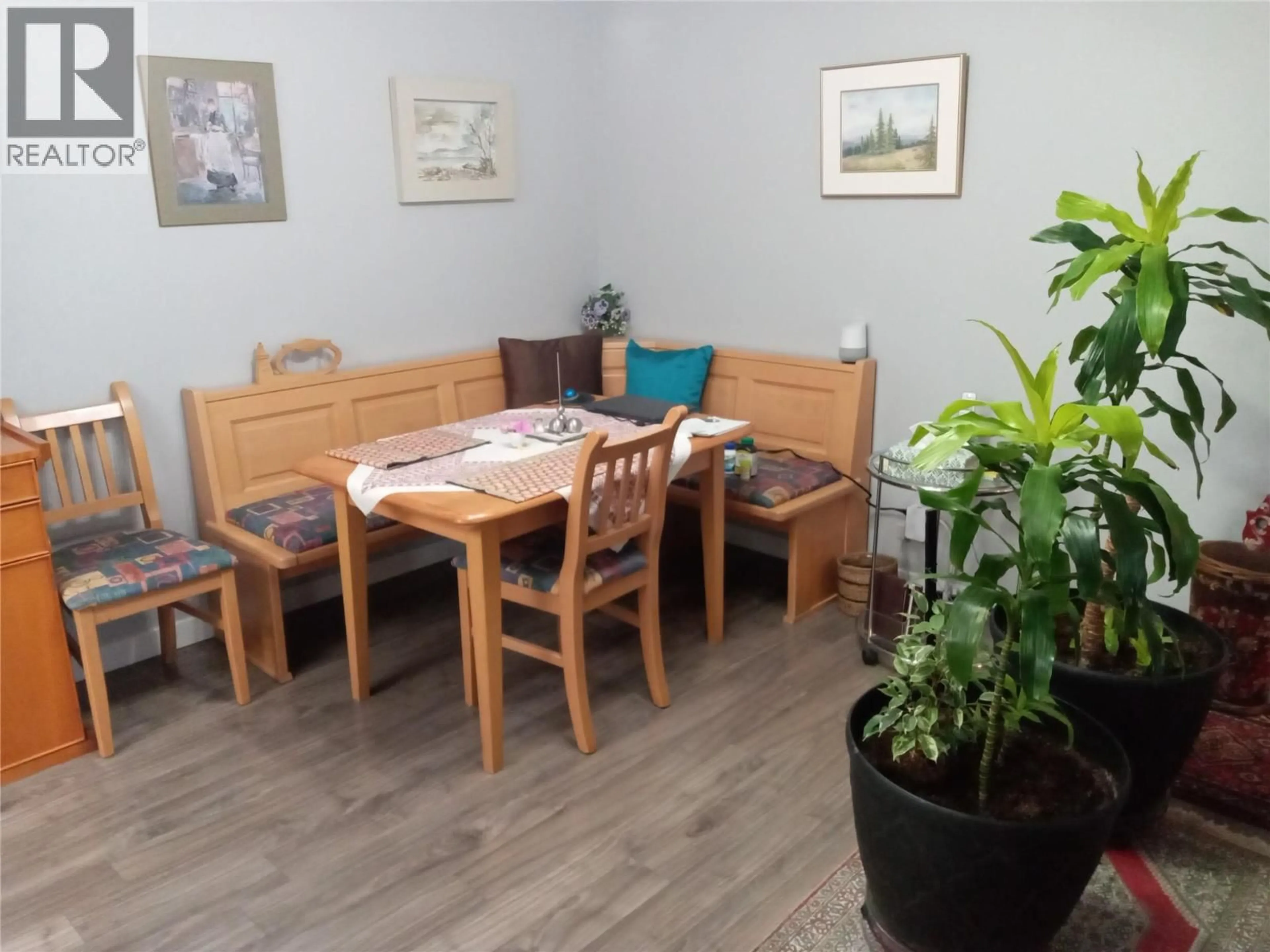 Dining room, wood/laminate floor for 401 - 272 GREEN AVENUE, Penticton British Columbia V2A3T2