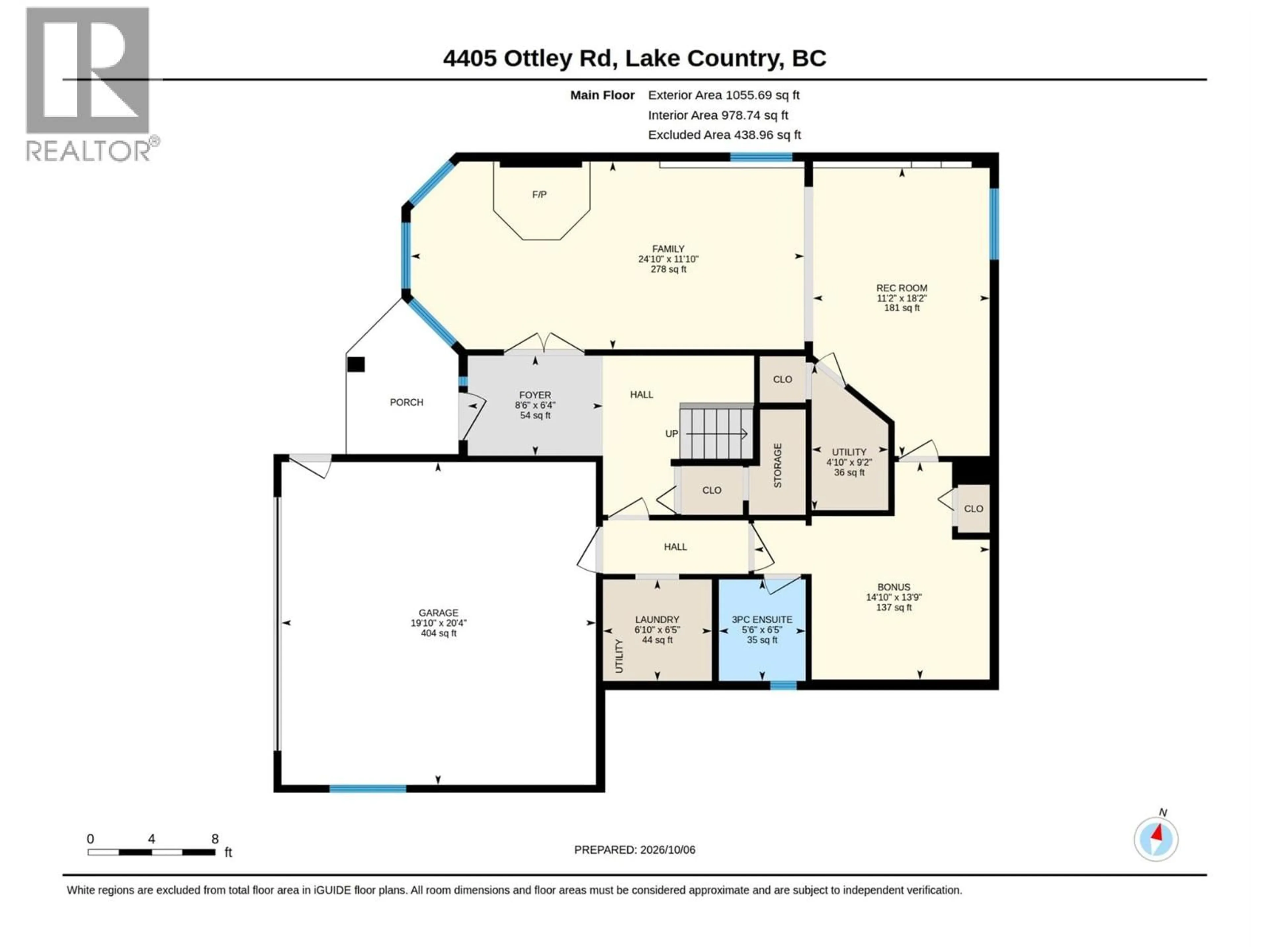 Floor plan for 4405 OTTLEY ROAD, Lake Country British Columbia V4V1N1