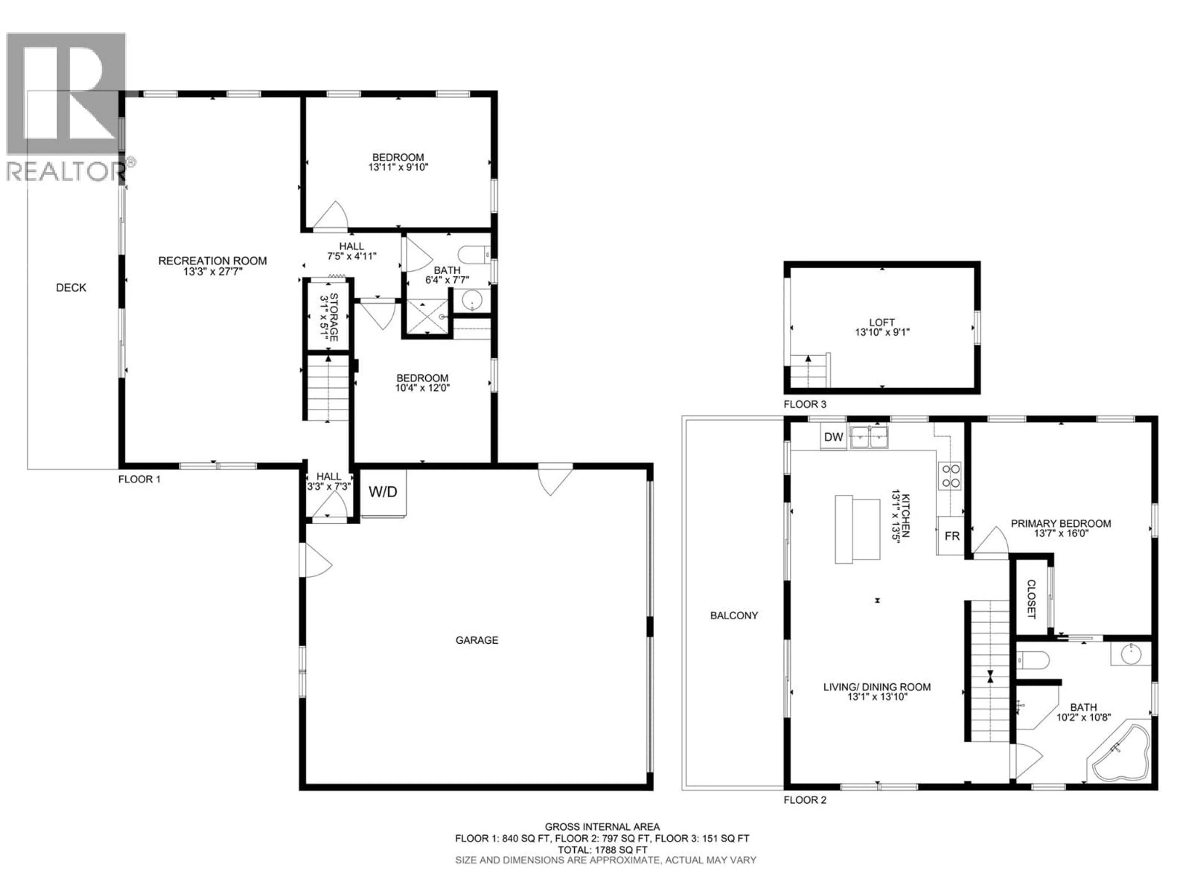 Floor plan for 359 KILDARE WAY, Vernon British Columbia V1H2C7