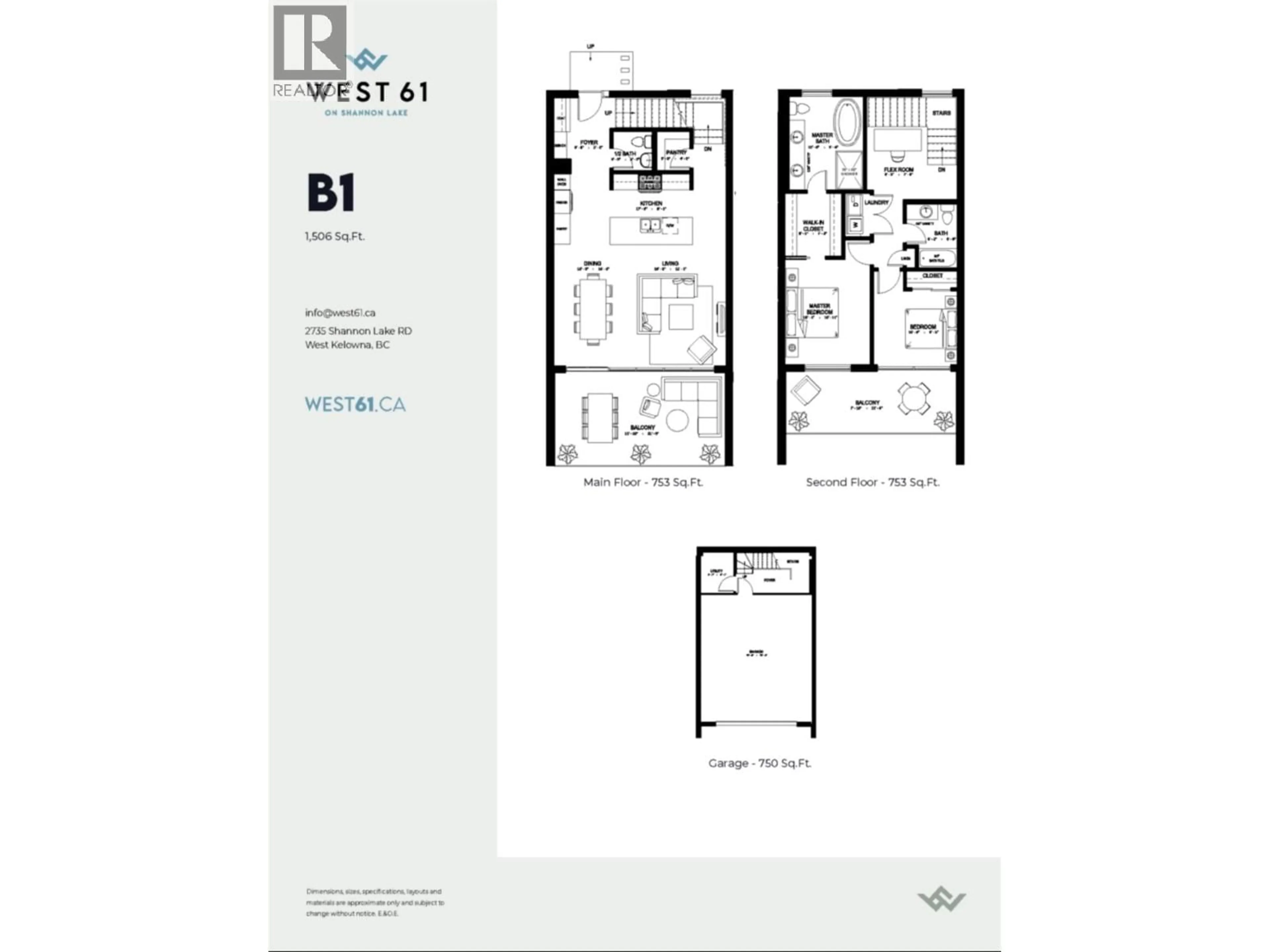 Floor plan for 303 - 2735 SHANNON LAKE ROAD, West Kelowna British Columbia V4T1V6