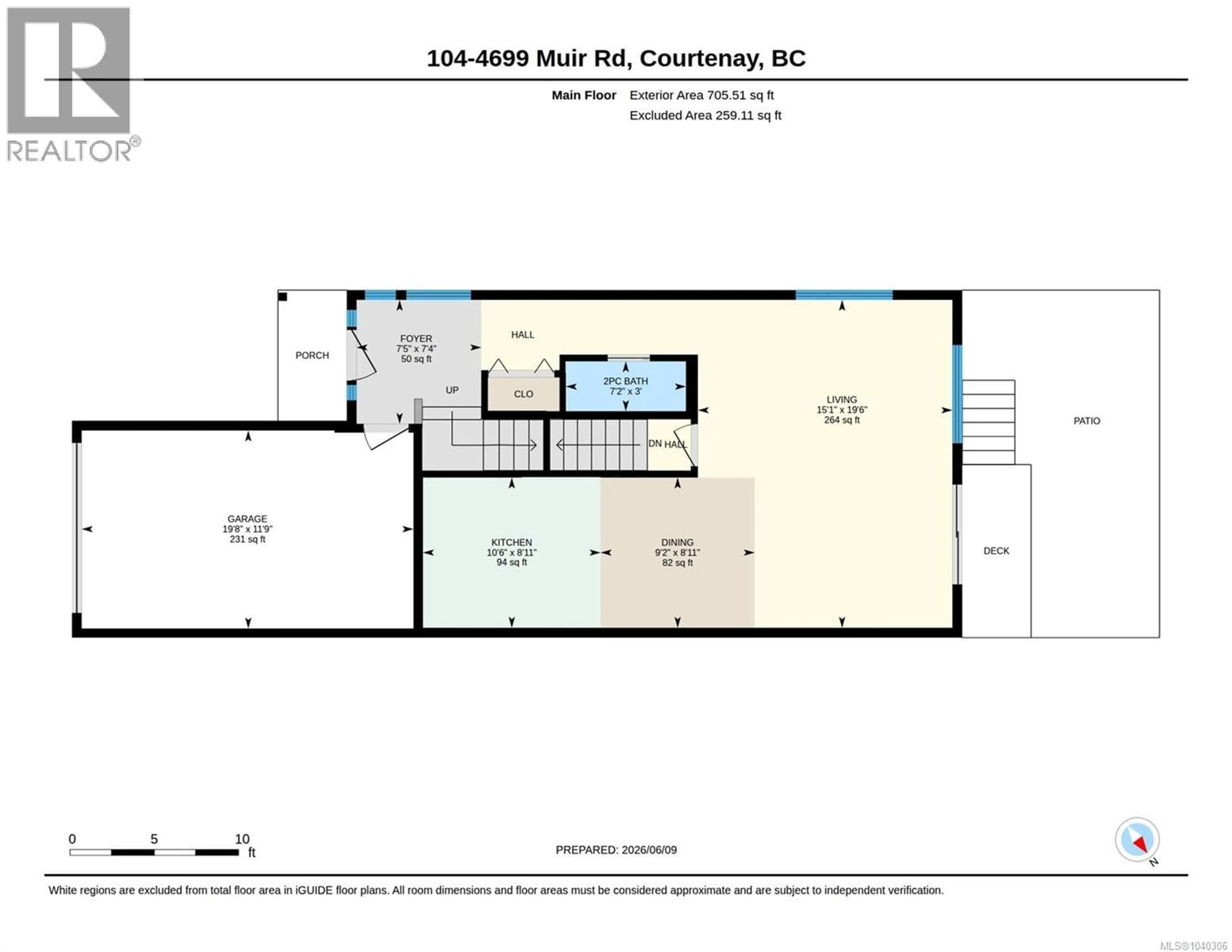 Floor plan for 104 - 4699 MUIR ROAD, Courtenay British Columbia V9N6A4