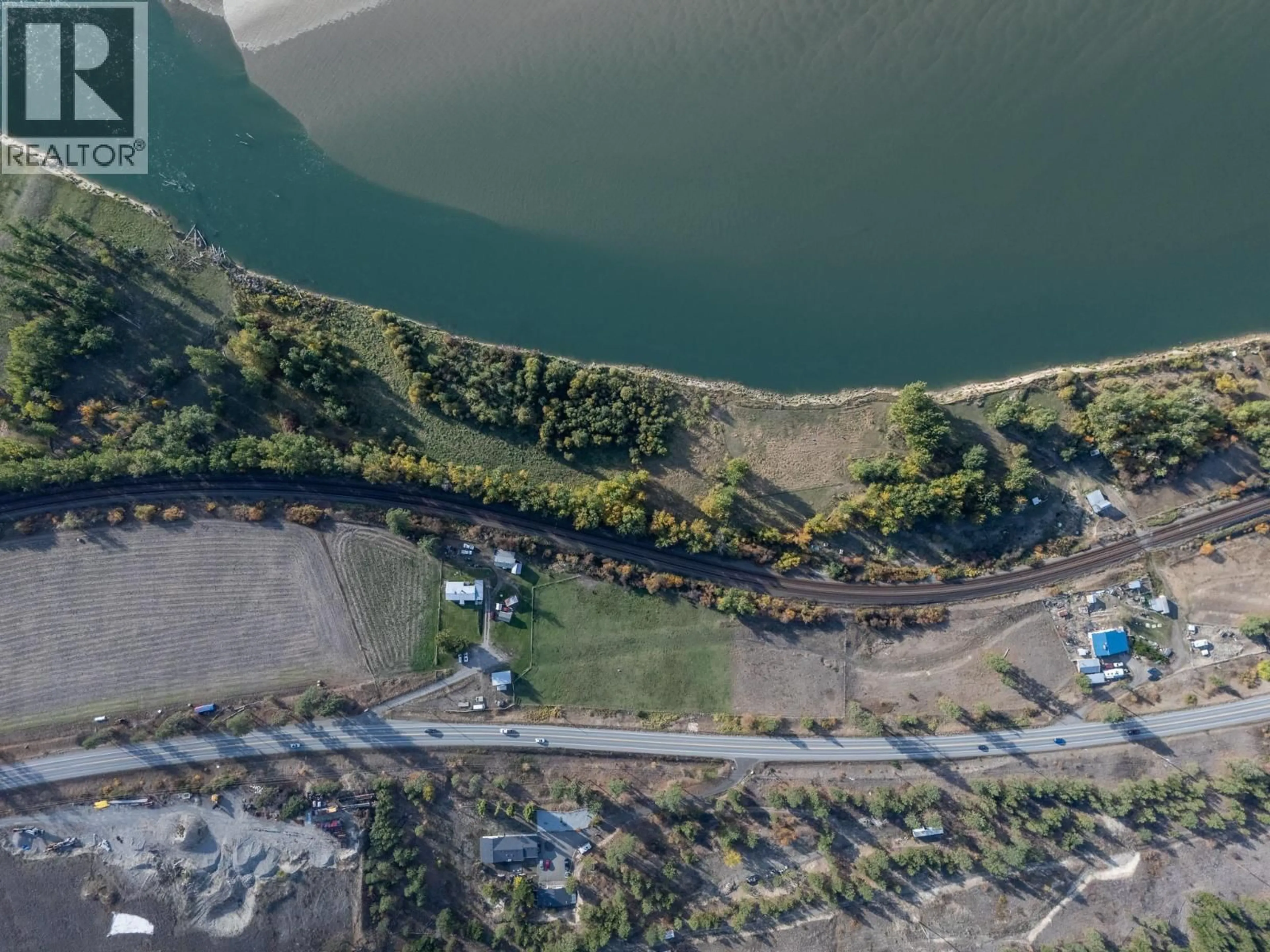 A pic from outside/outdoor area/front of a property/back of a property/a pic from drone, water/lake/river/ocean view for 7941 YELLOWHEAD HIGHWAY, Kamloops British Columbia V0E1Z2