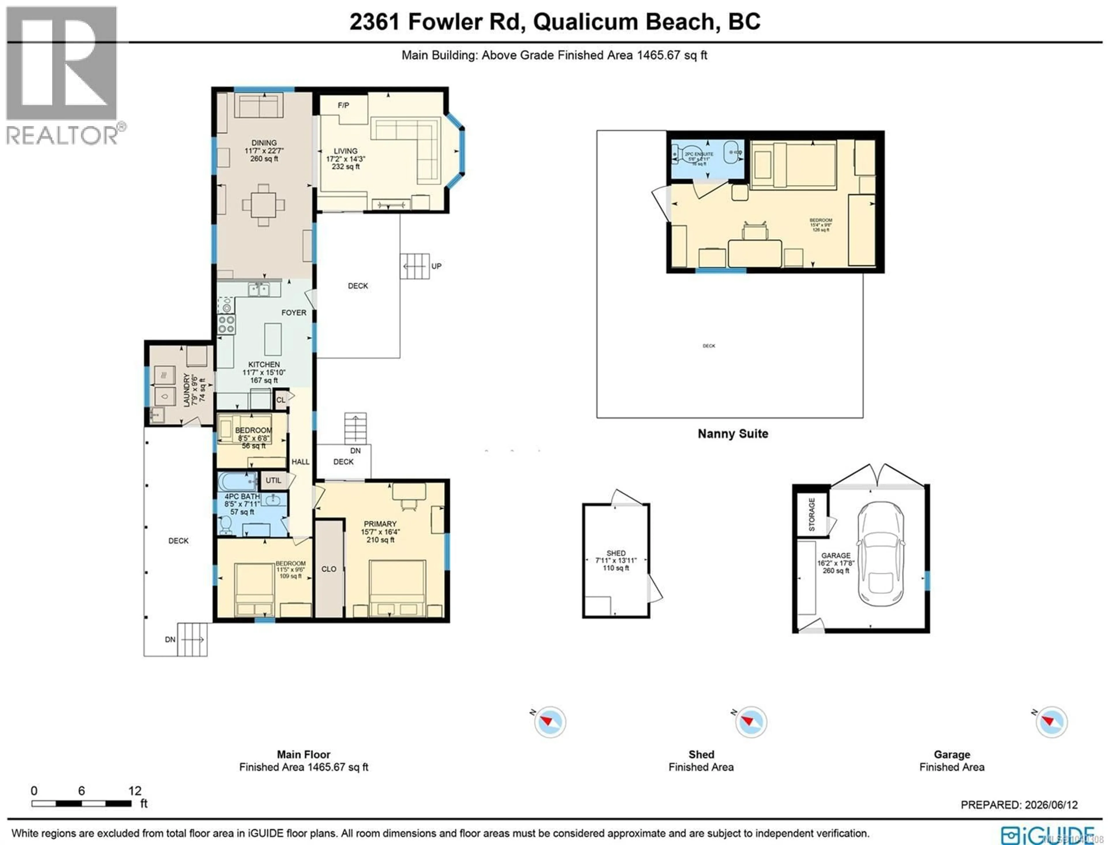 Floor plan for 2361 FOWLER ROAD, Qualicum Beach British Columbia V9K2A5