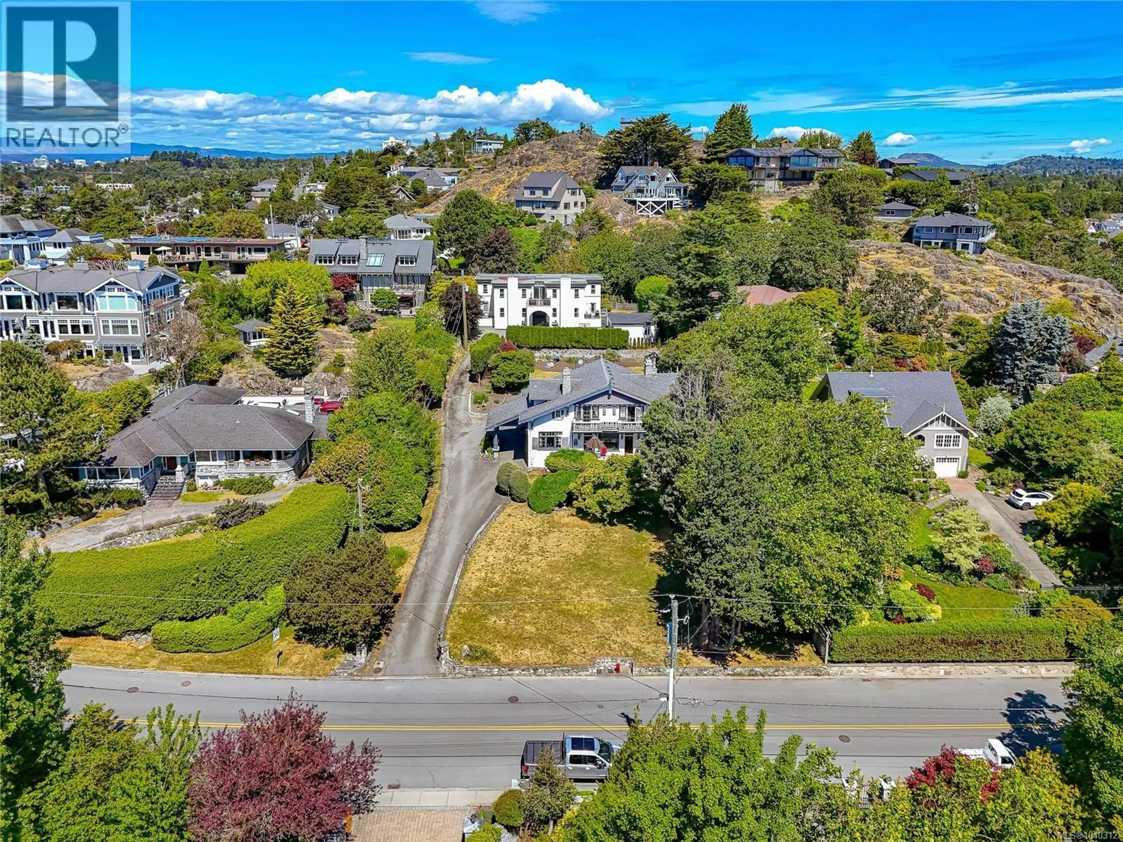 A pic from outside/outdoor area/front of a property/back of a property/a pic from drone, mountain view for 250 KING GEORGE TERRACE, Oak Bay British Columbia V8S2K2