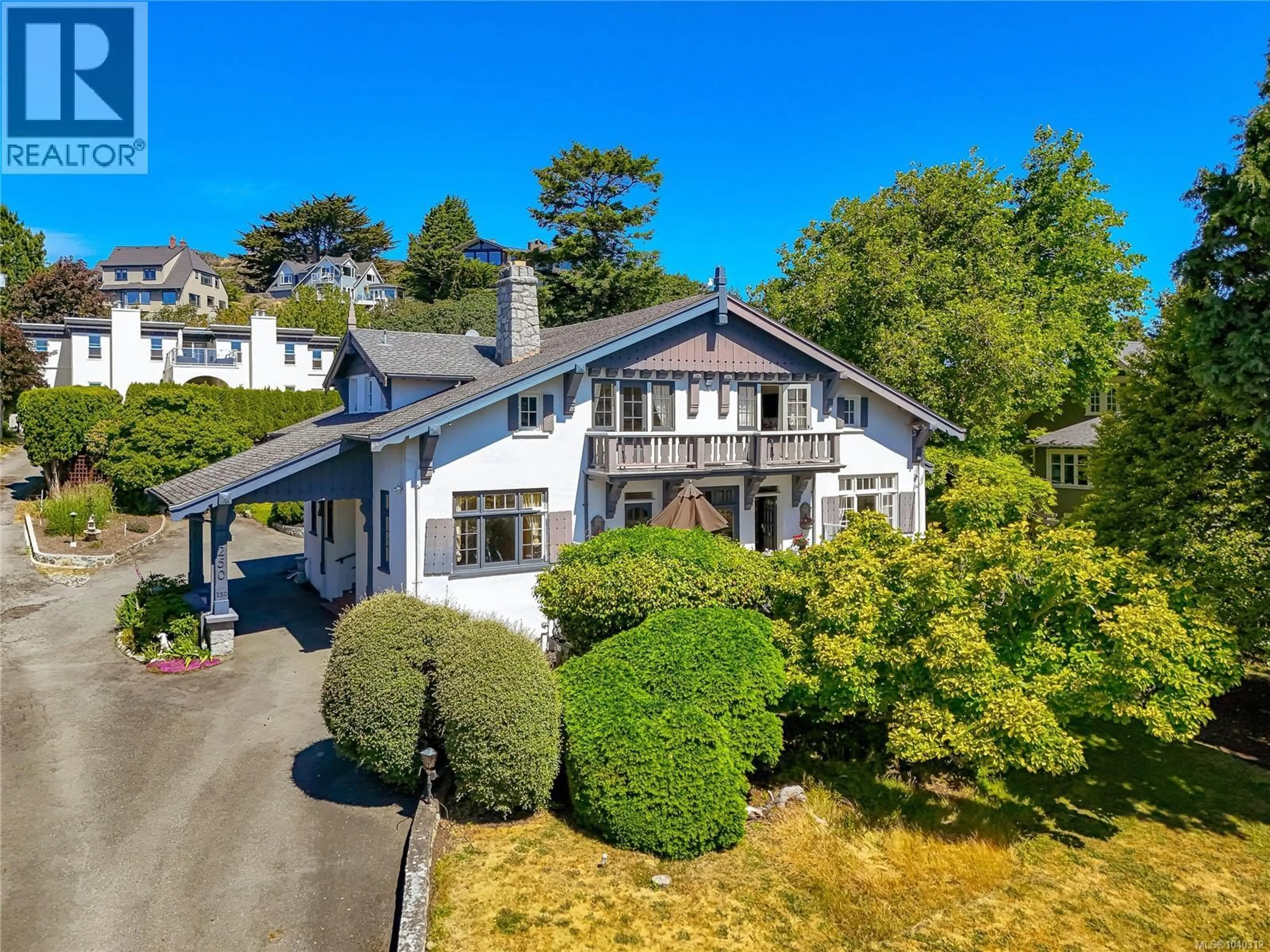 A pic from outside/outdoor area/front of a property/back of a property/a pic from drone, street for 250 KING GEORGE TERRACE, Oak Bay British Columbia V8S2K2