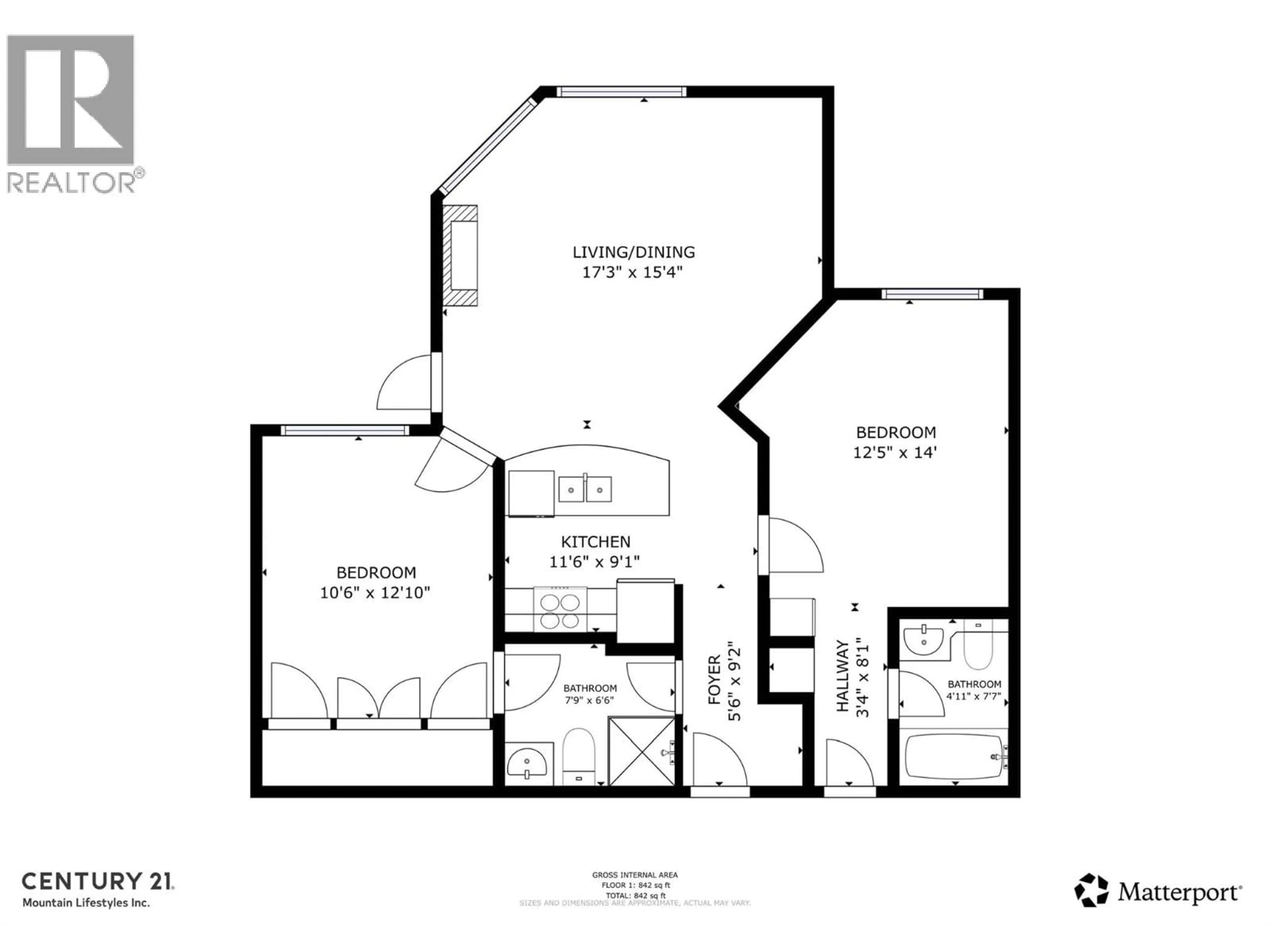 Floor plan for 613B - 4559 TIMBERLINE CRESCENT, Fernie British Columbia V0B1M6