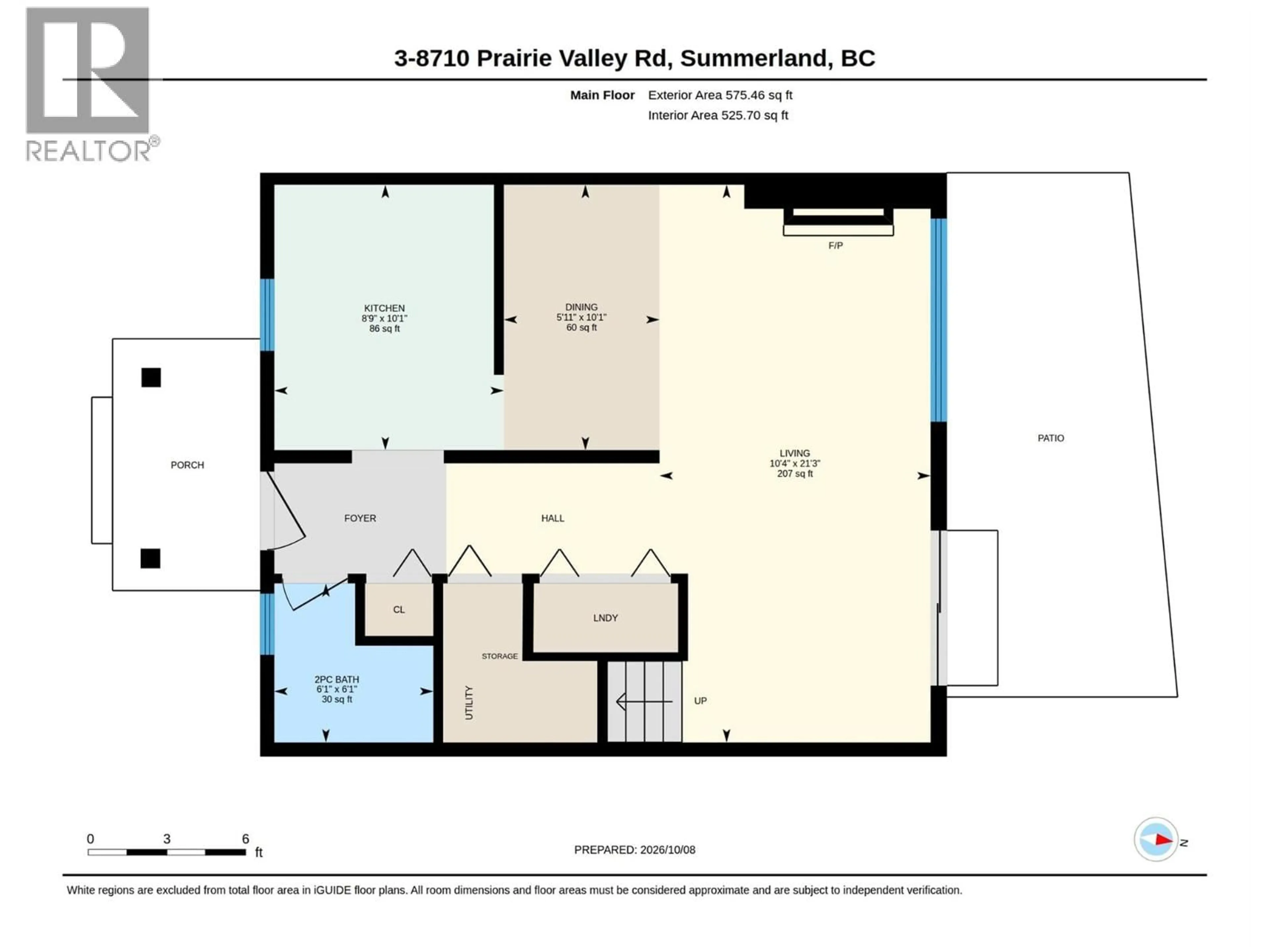 Floor plan for 3 - 8710 PRAIRIE VALLEY ROAD, Summerland British Columbia V0H1Z2