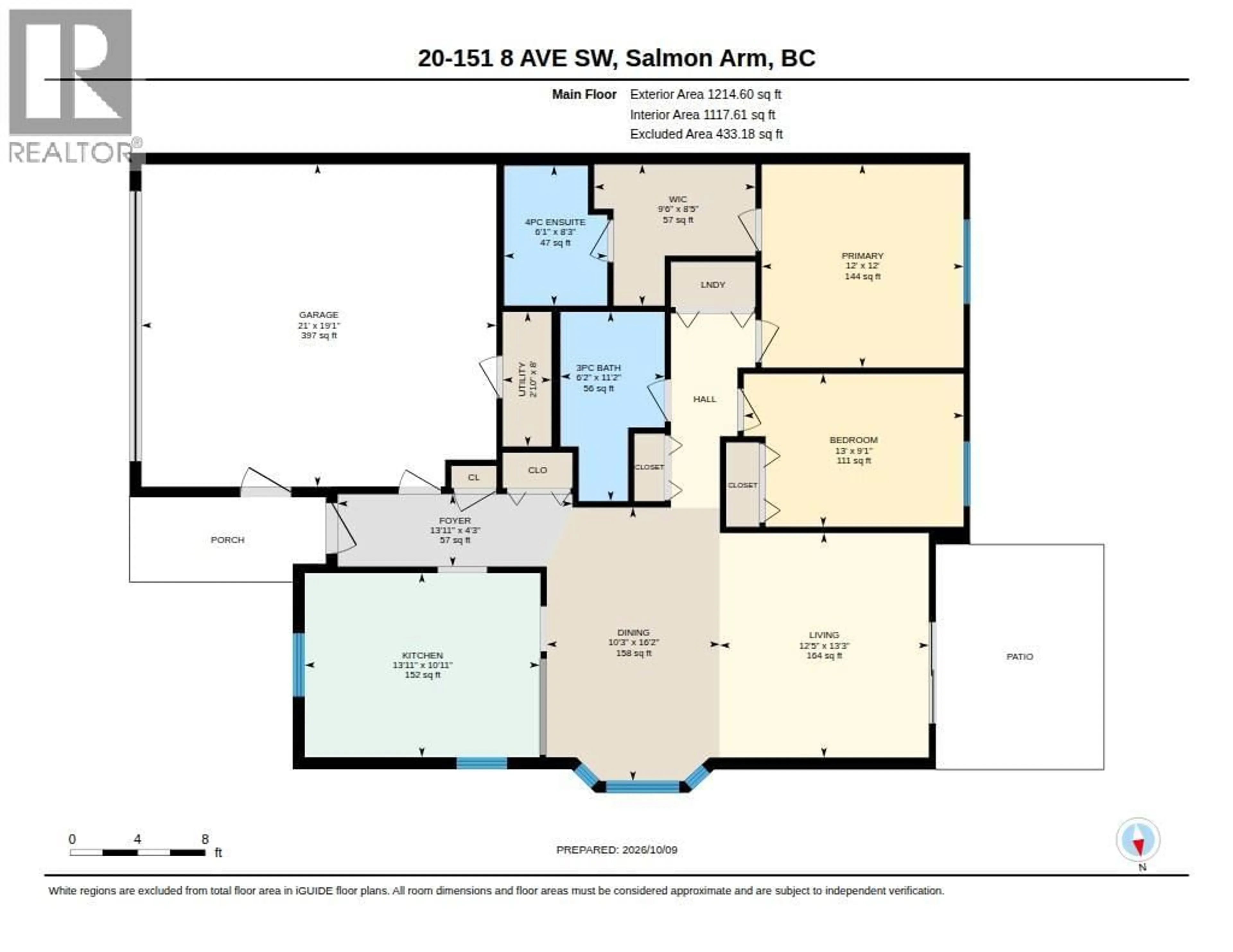 Floor plan for 20 - 151 8 AVENUE SOUTHWEST, Salmon Arm British Columbia V1E1B9