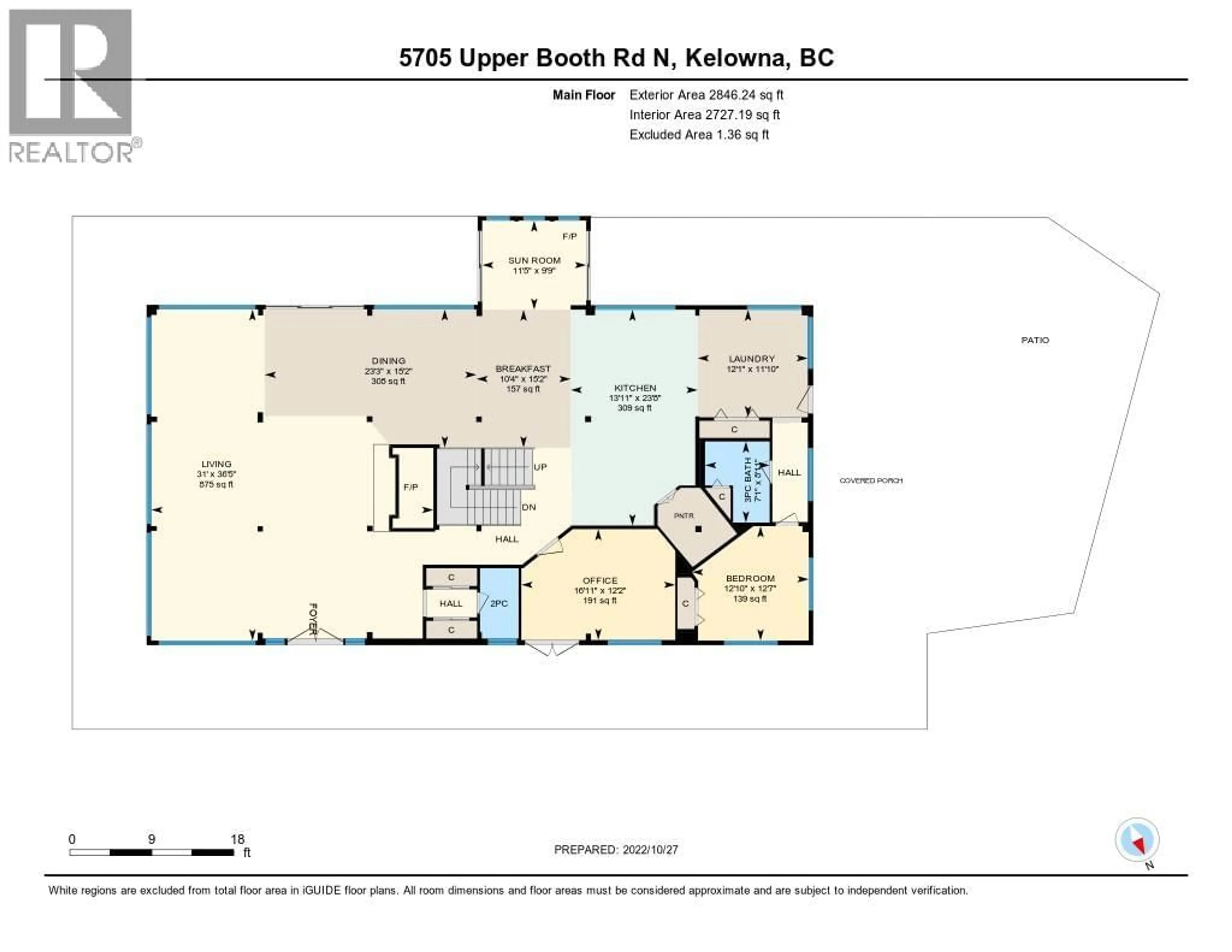Floor plan for 5705 UPPER BOOTH N ROAD, Kelowna British Columbia V1X7V7