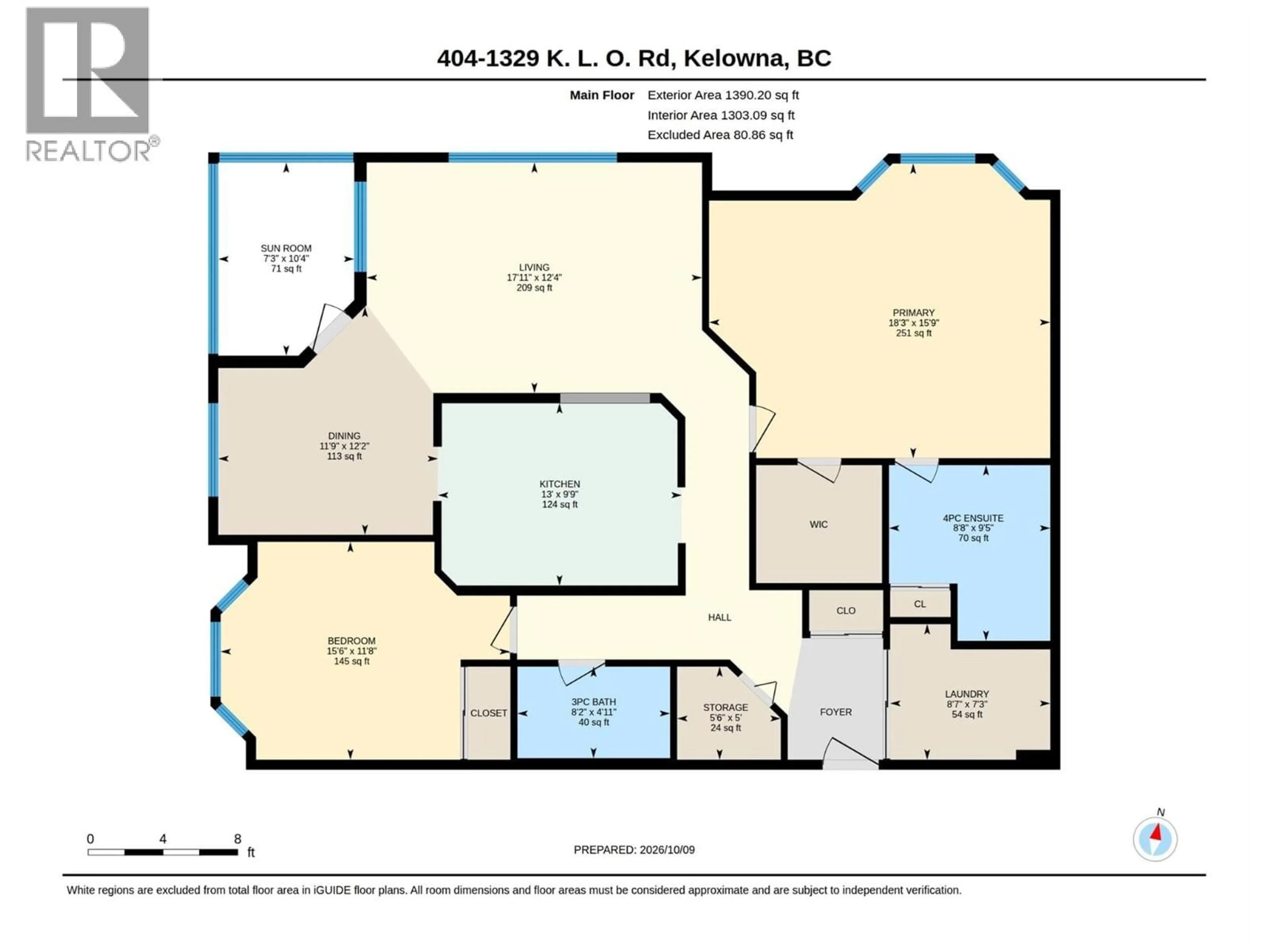 Floor plan for 404 - 1329 KLO ROAD, Kelowna British Columbia V1W3N9