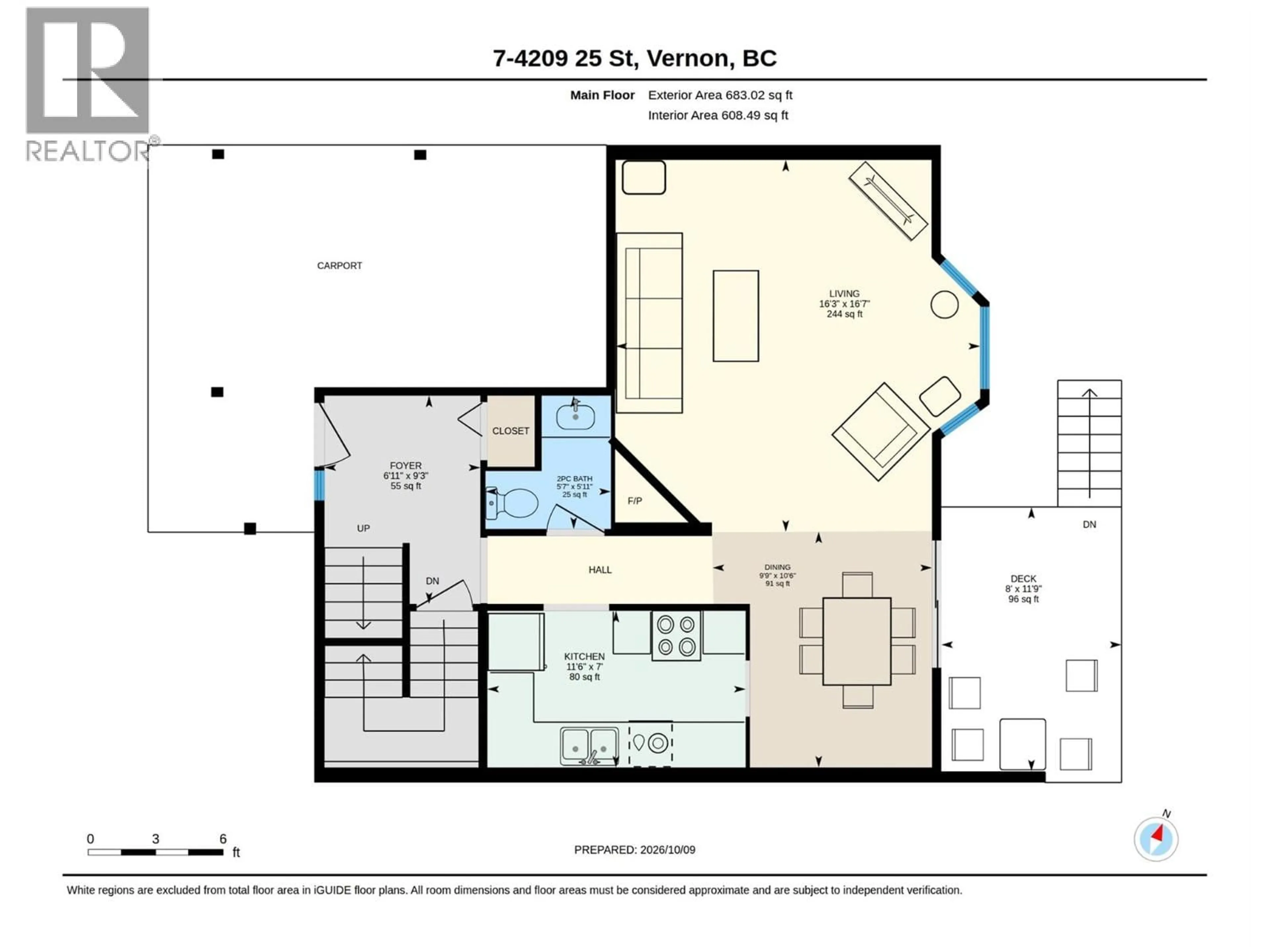 Floor plan for 7 - 4209 25 STREET, Vernon British Columbia V1T4S2