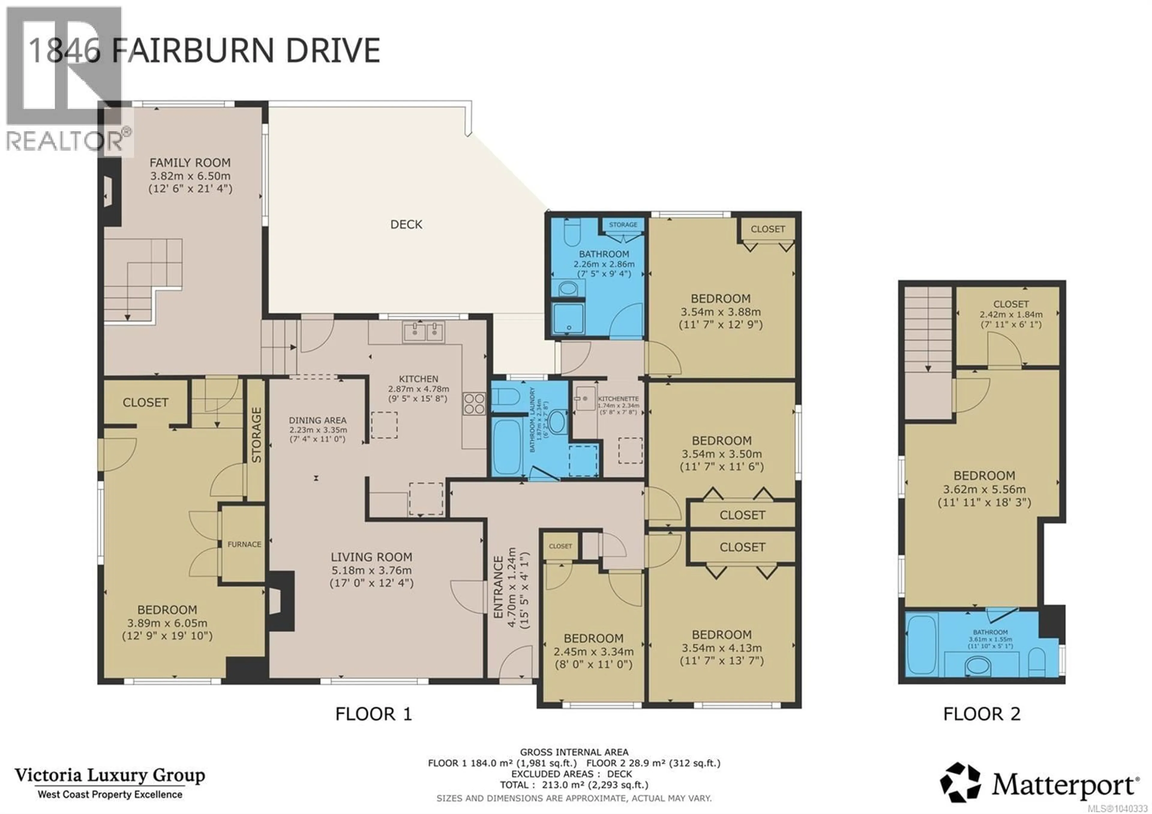 Floor plan for 1846 FAIRBURN DRIVE, Saanich British Columbia V8N1P9