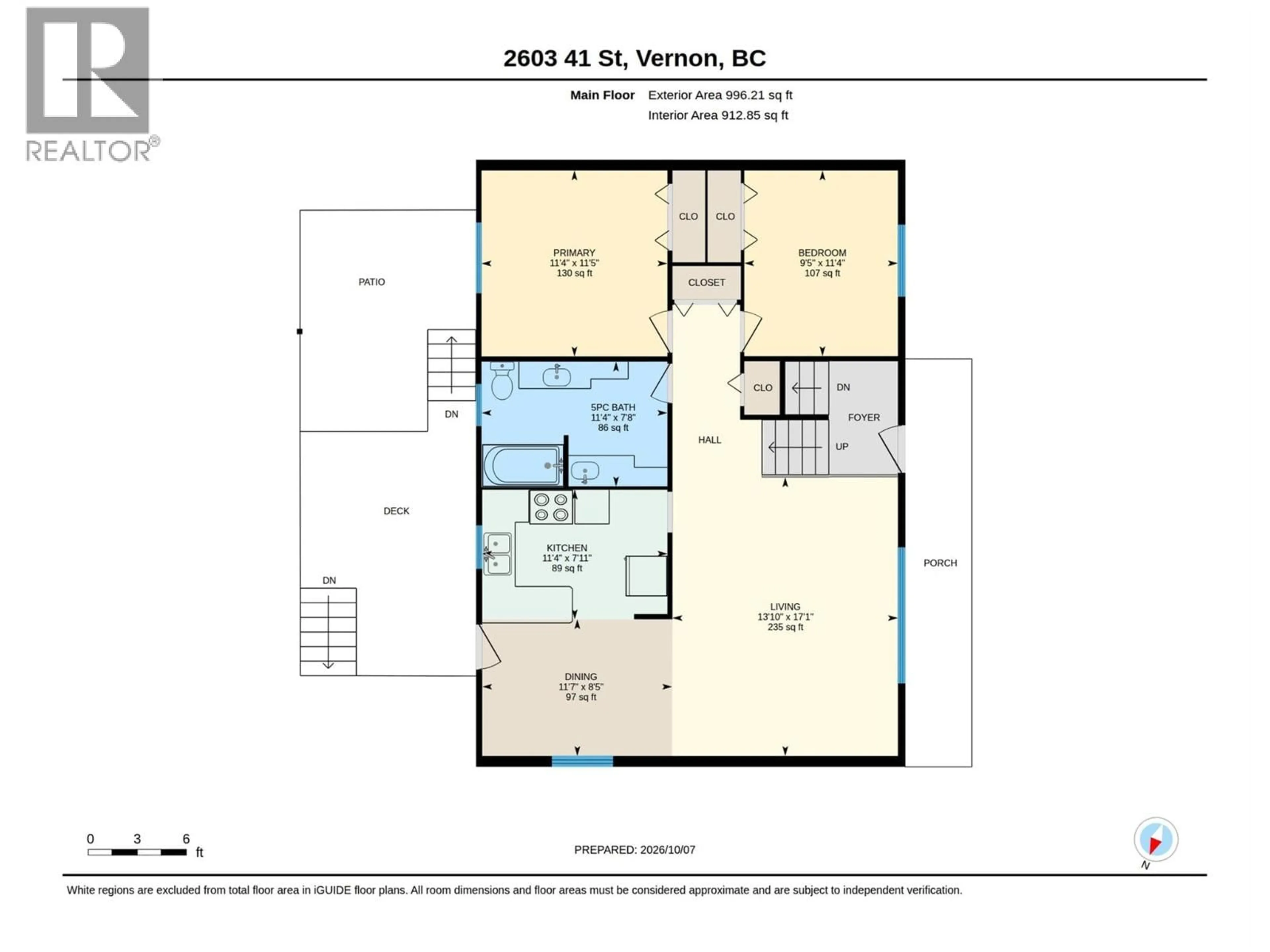 Floor plan for 2603 41 STREET, Vernon British Columbia V1T6J9