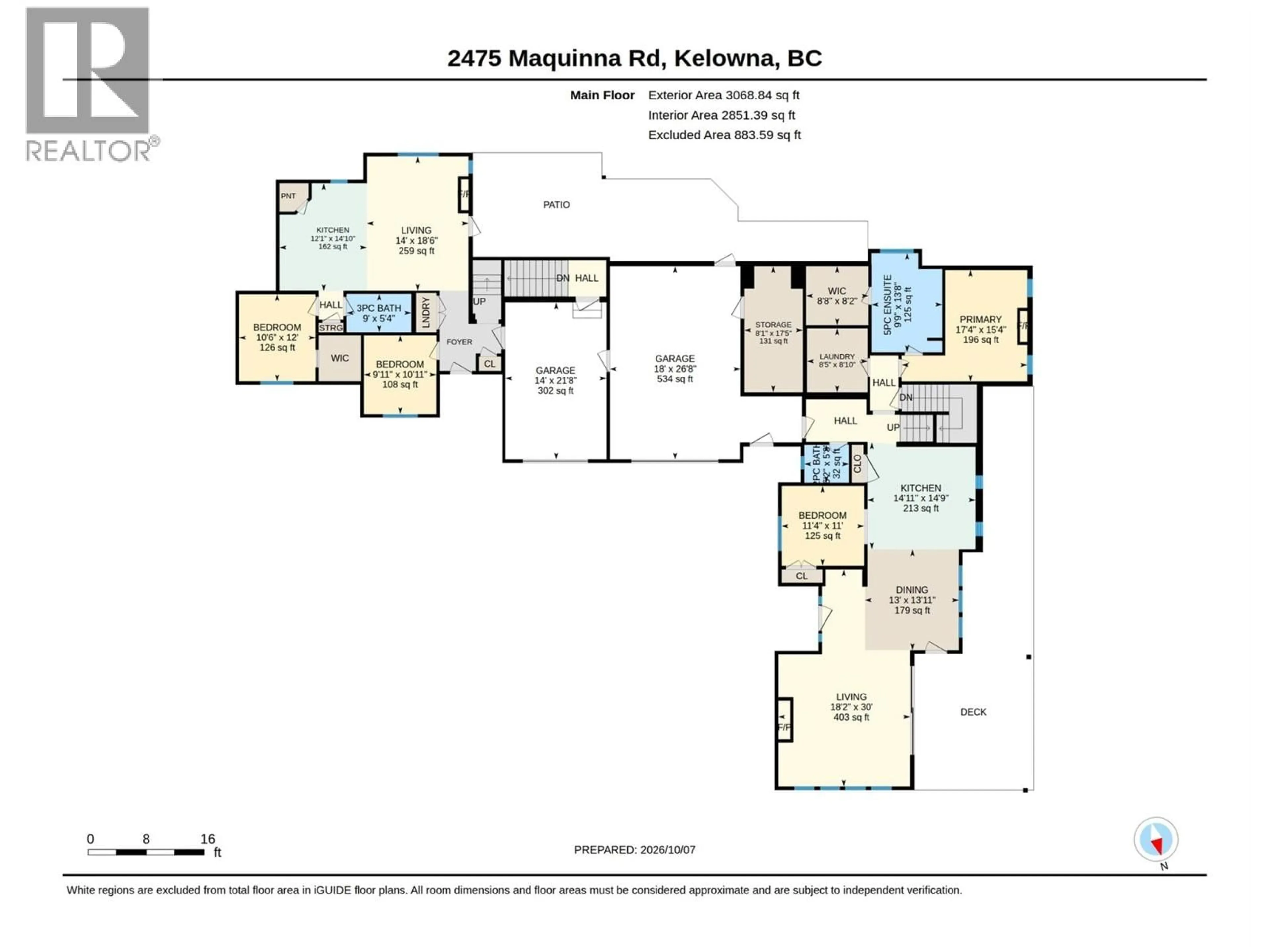 Floor plan for 2475 MAQUINNA ROAD, Kelowna British Columbia V1W2R9