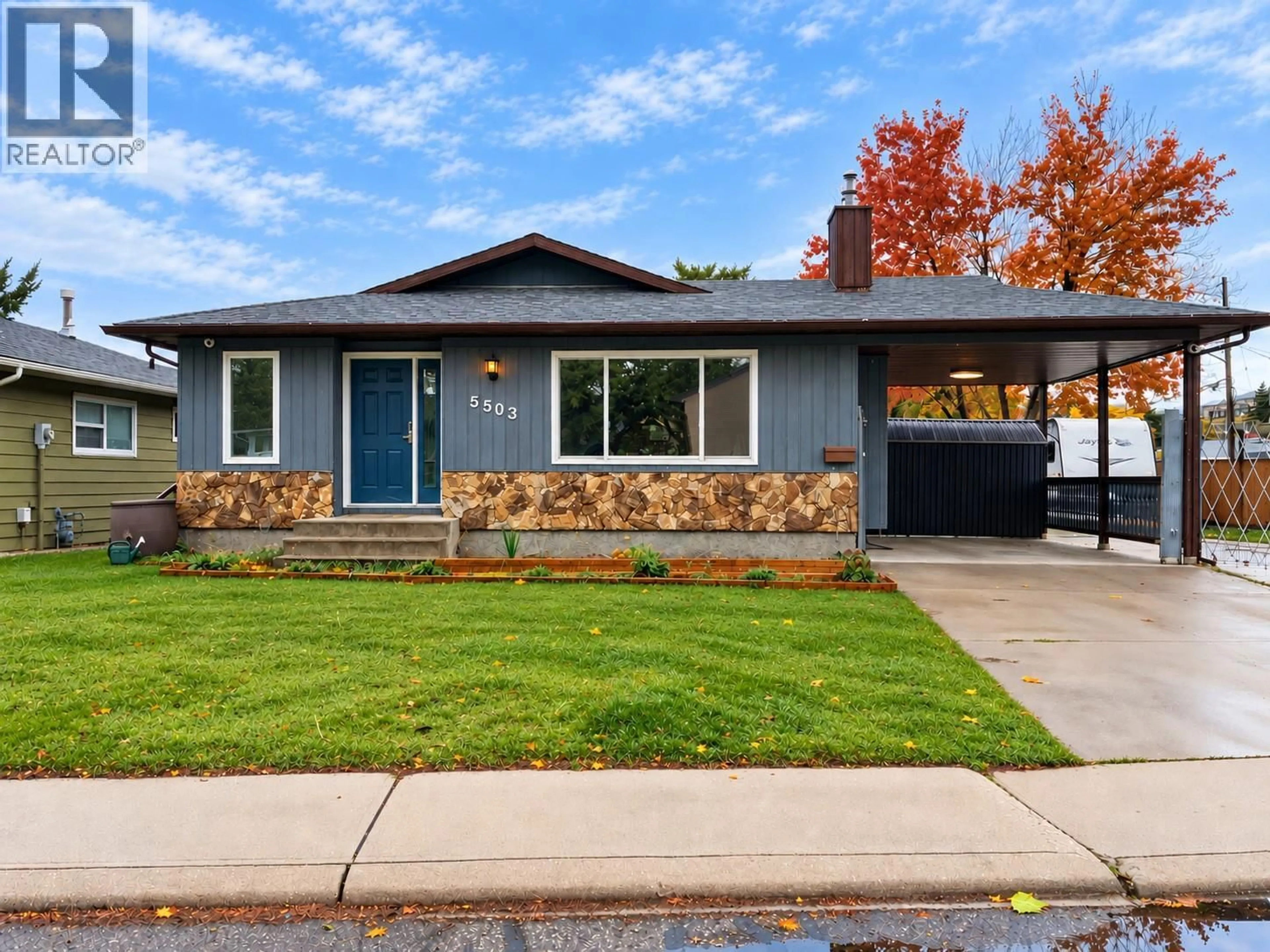 Home with brick exterior material, street for 5503 SOUTH VERNON COURT, Vernon British Columbia V1T8N6