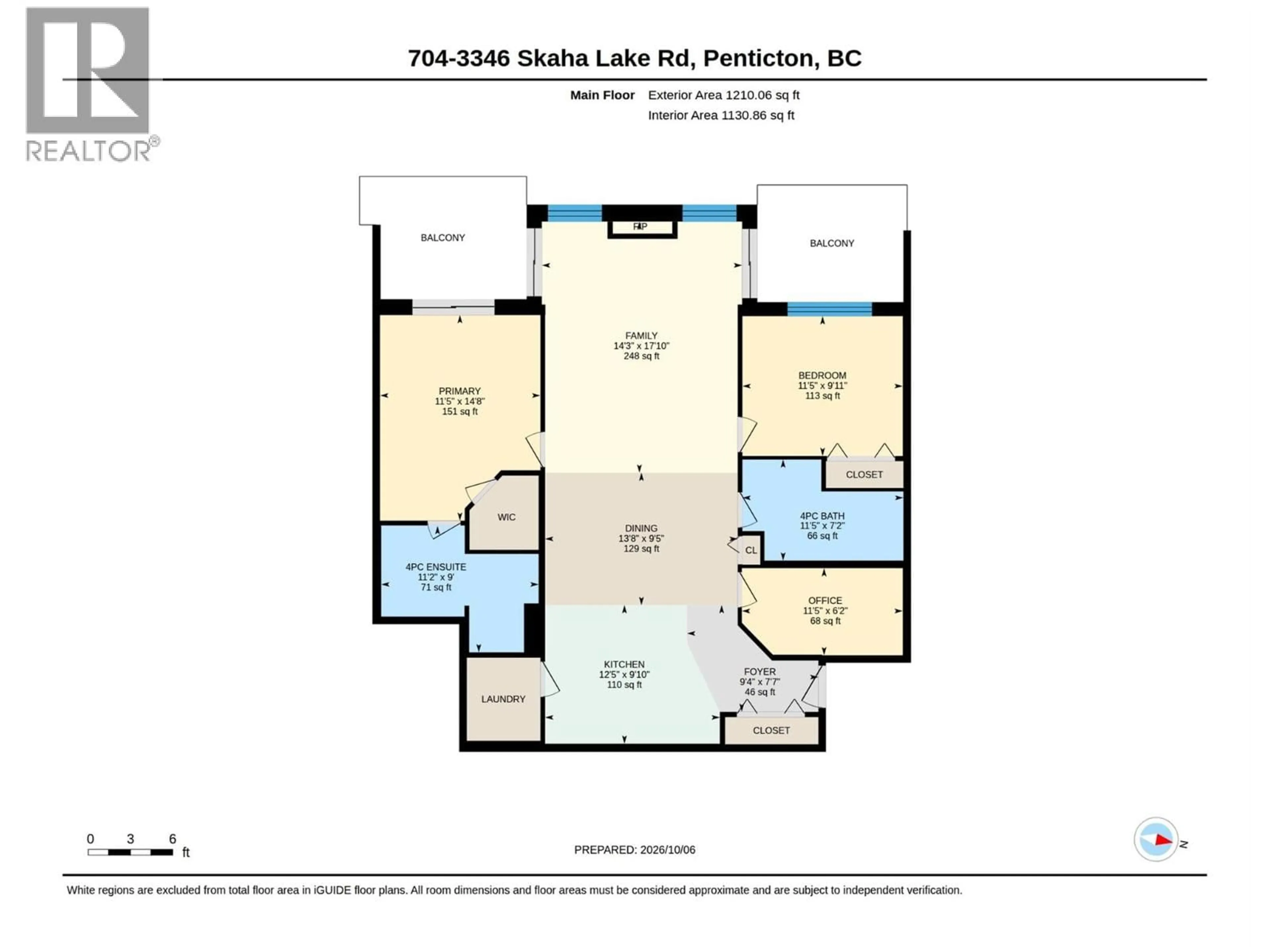 Floor plan for 704 - 3346 SKAHA LAKE ROAD, Penticton British Columbia V2A0H6