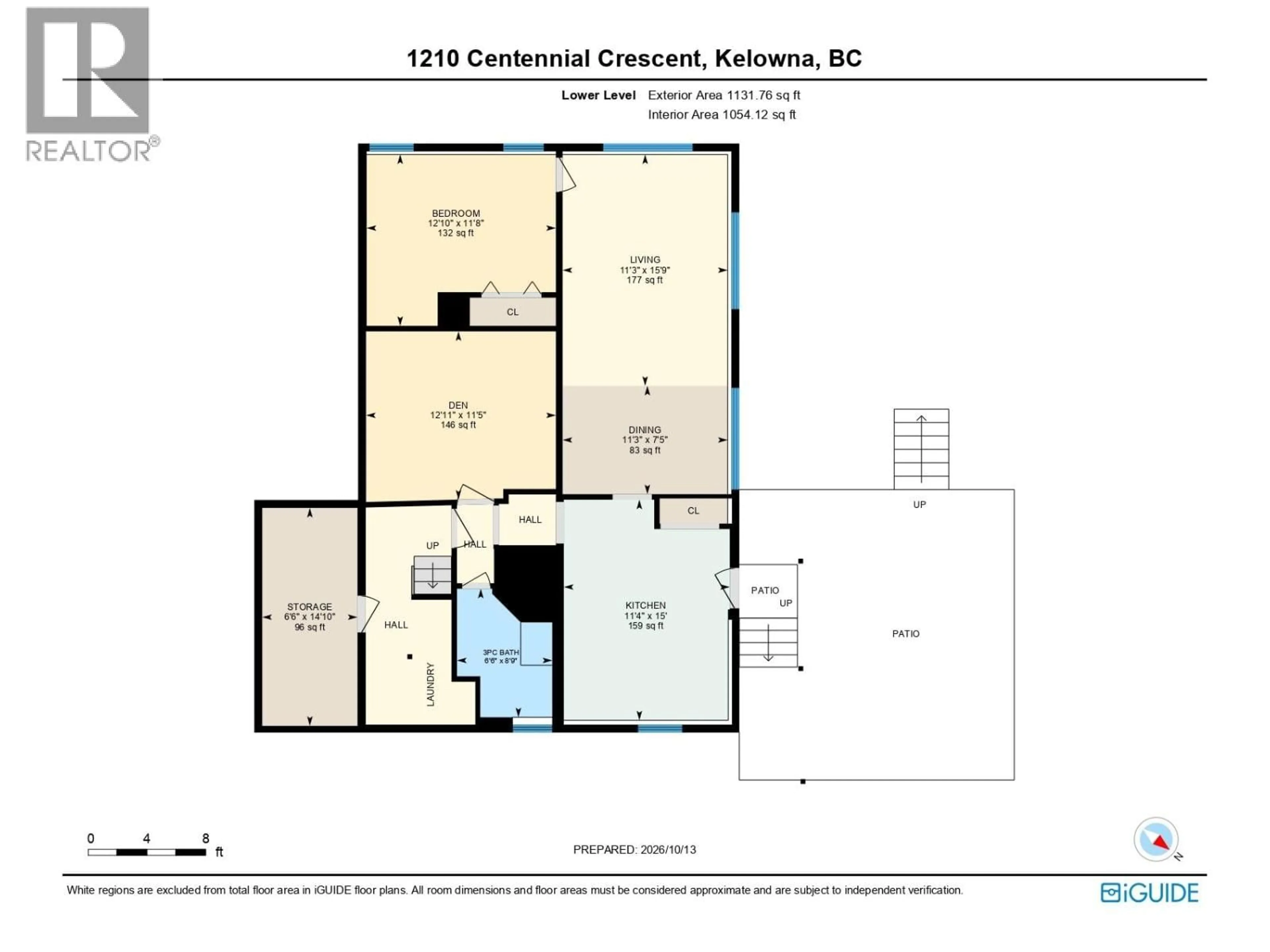 Floor plan for 1210 CENTENNIAL CRESCENT, Kelowna British Columbia V1Y6K2