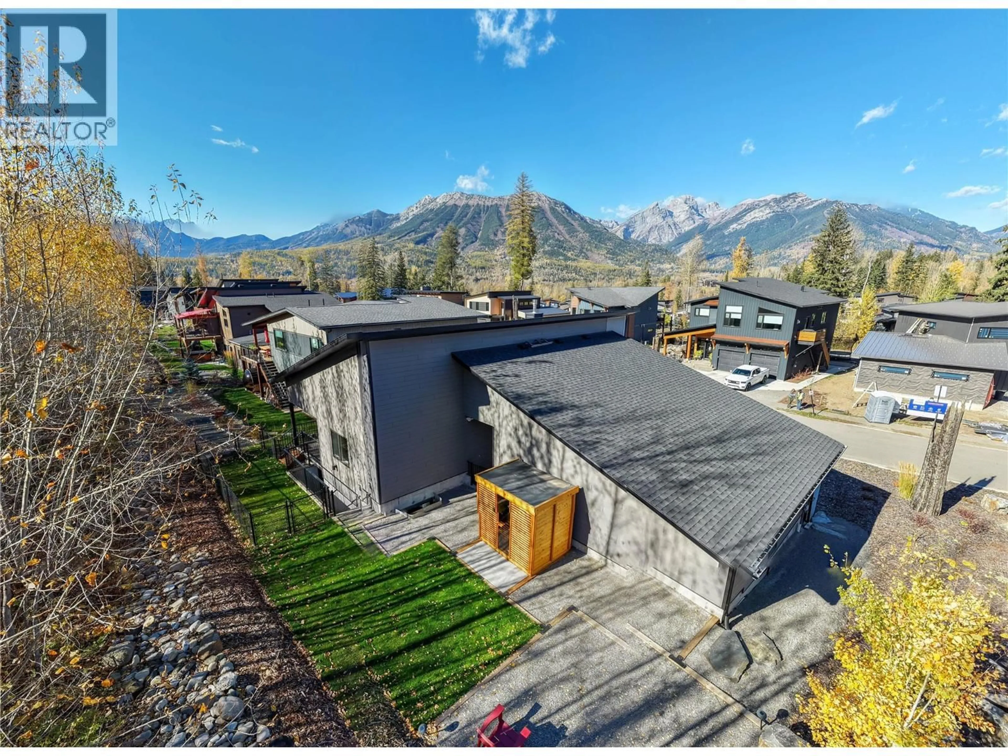 A pic from outside/outdoor area/front of a property/back of a property/a pic from drone, mountain view for 5 MORRISSEY COURT, Fernie British Columbia V0B1M4