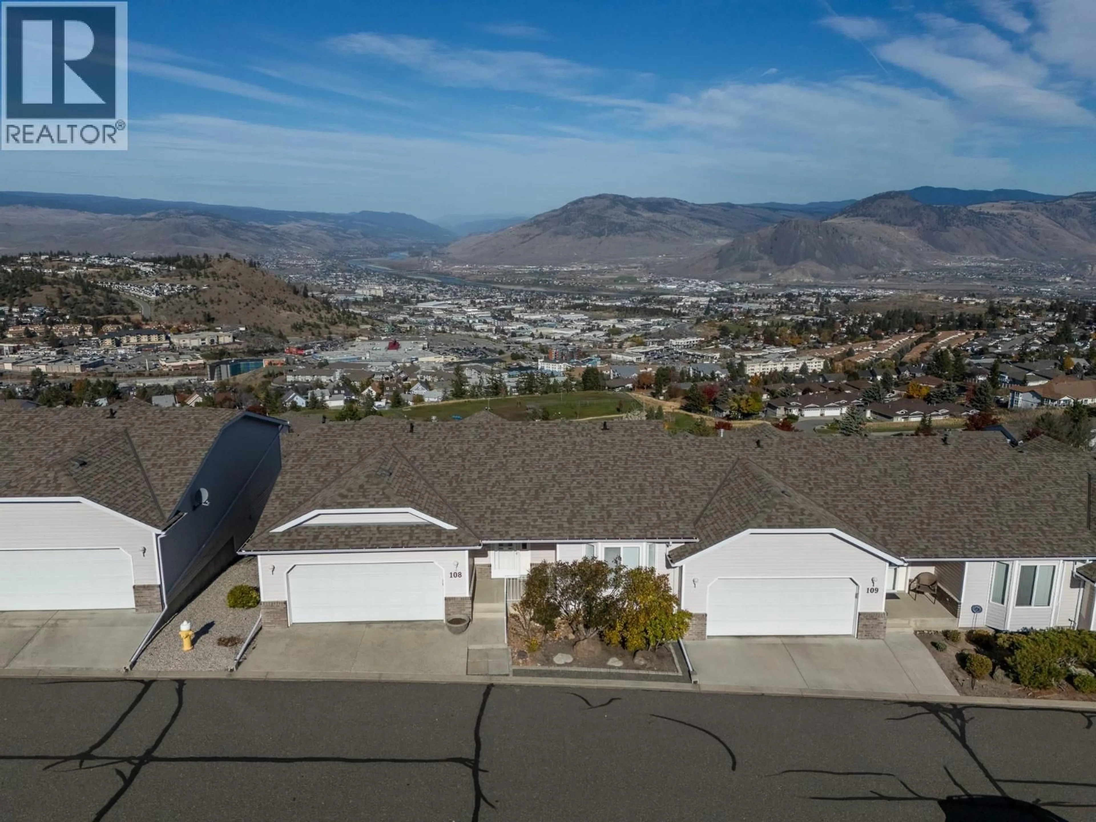 A pic from outside/outdoor area/front of a property/back of a property/a pic from drone, mountain view for 108 - 2022 PACIFIC WAY OTHER, Kamloops British Columbia V1S1T1