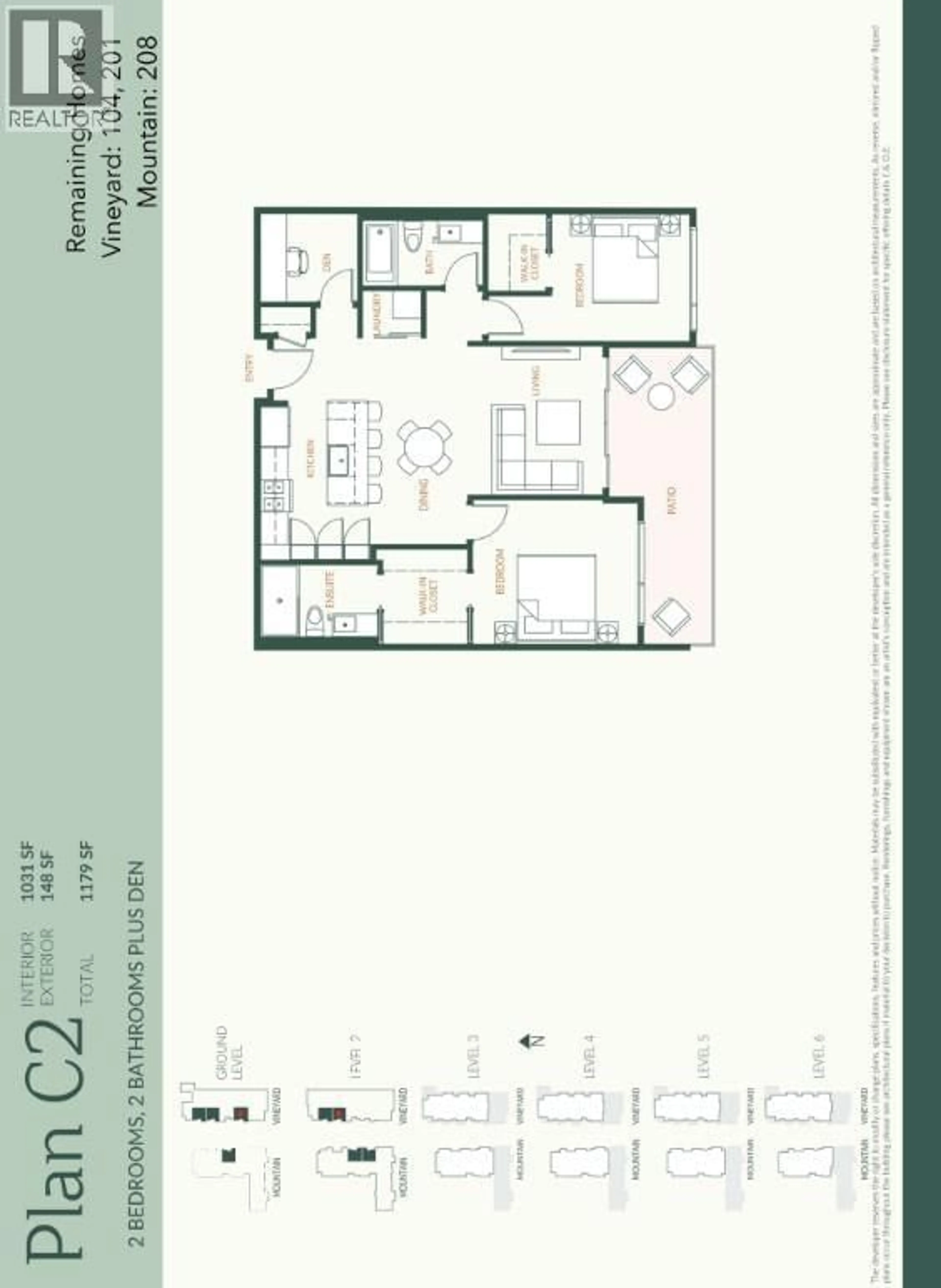 Floor plan for 208 - 2760 OLALLA ROAD, West Kelowna British Columbia V1Z2A9