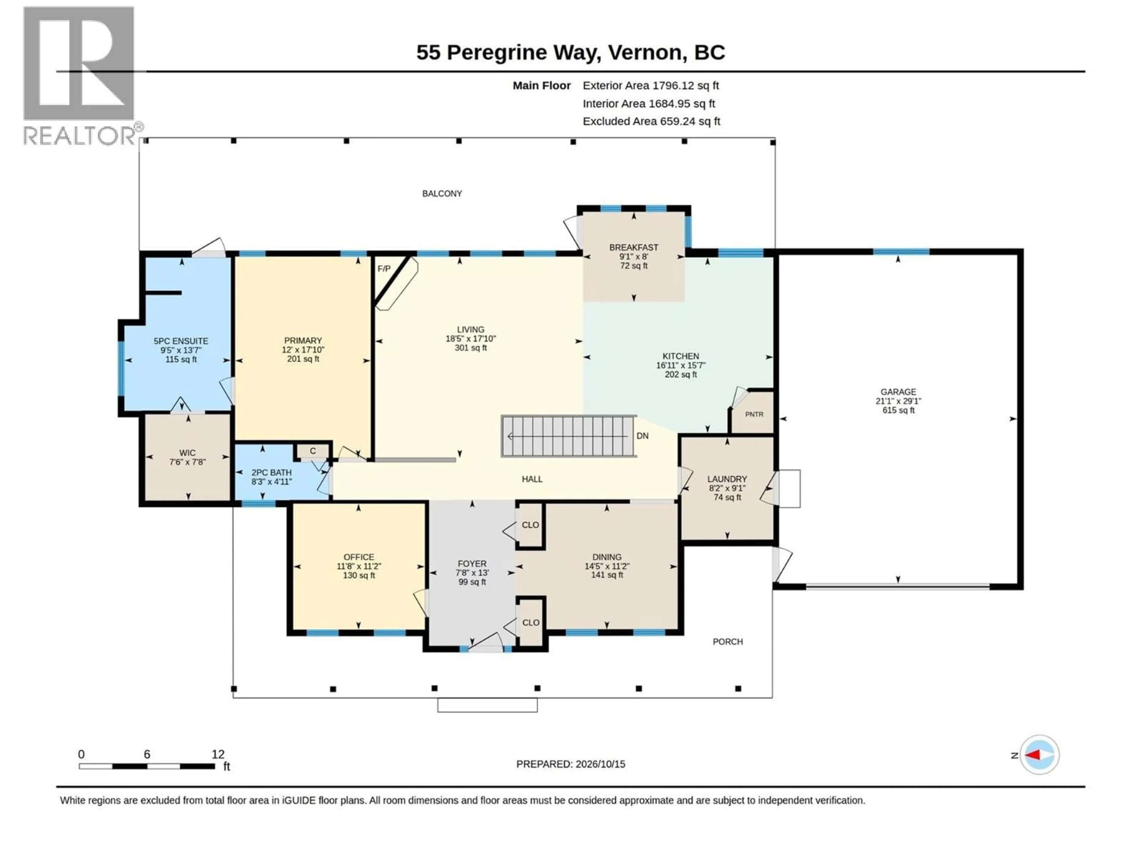 Floor plan for 55 PEREGRINE WAY, Vernon British Columbia V1H1E4