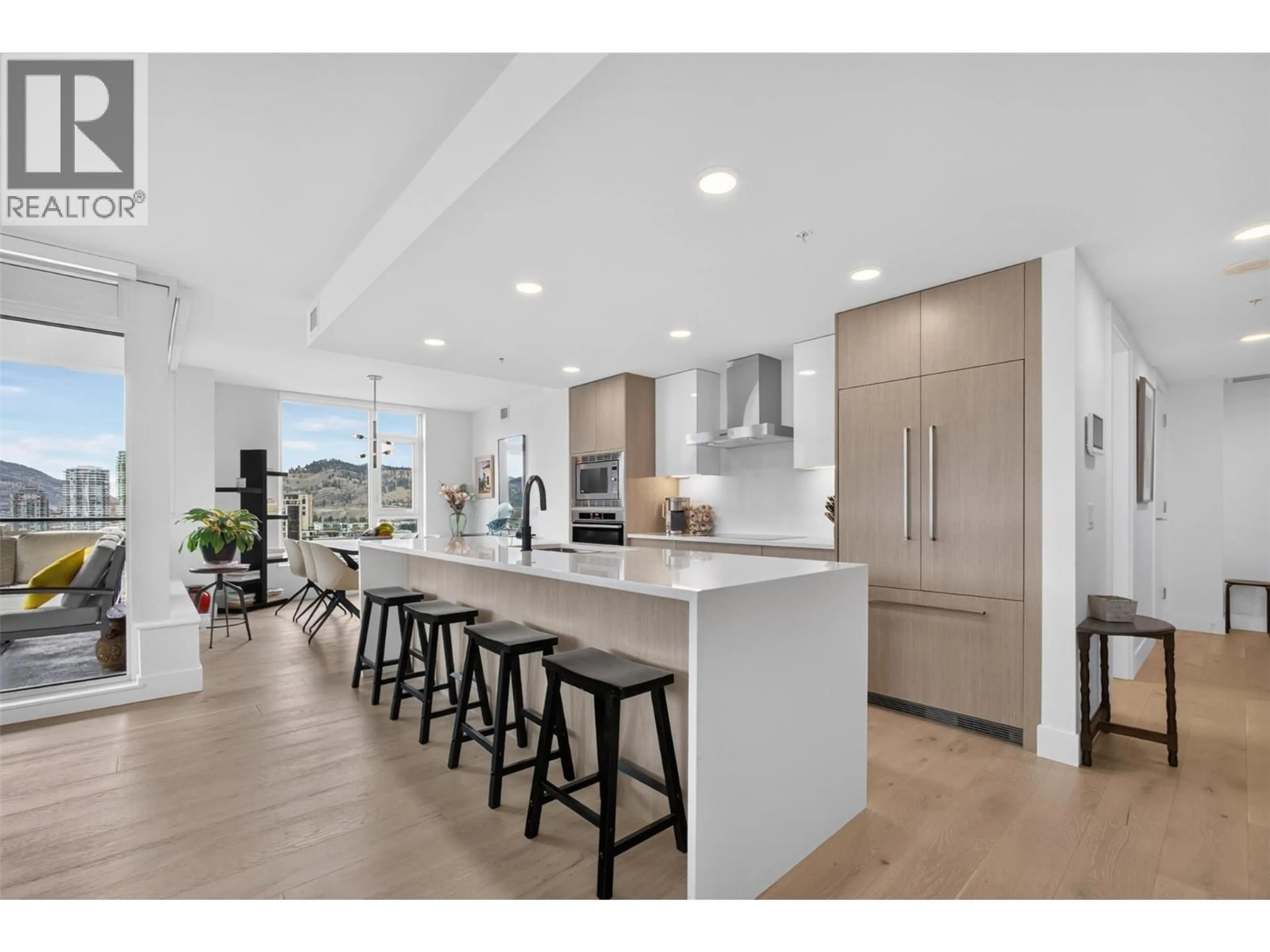 Open concept kitchen, ceramic/tile floor for 1509 - 1588 ELLIS STREET, Kelowna British Columbia V1Y2A6