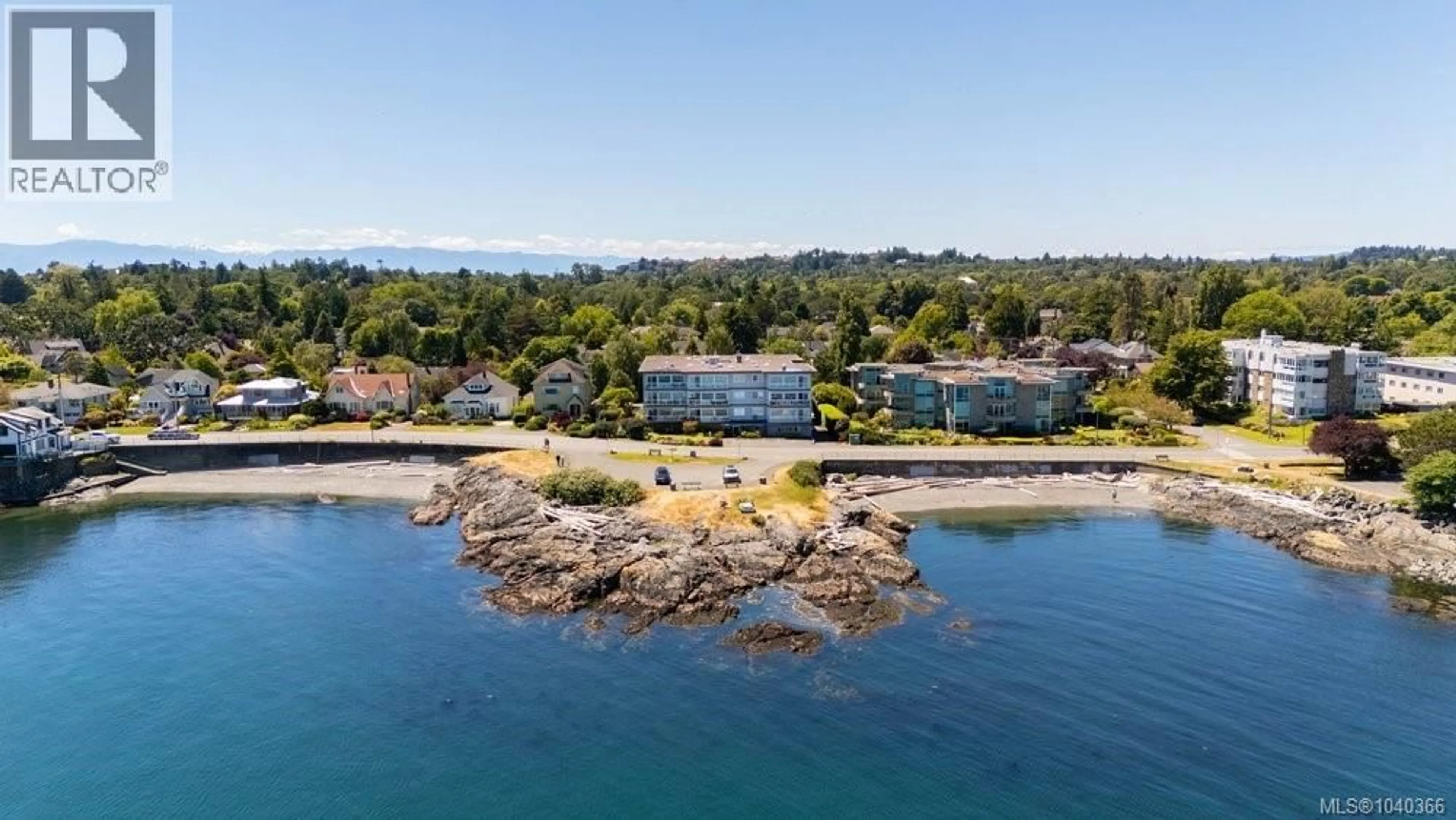 A pic from outside/outdoor area/front of a property/back of a property/a pic from drone, water/lake/river/ocean view for 307 - 1270 BEACH DRIVE, Oak Bay British Columbia V8S2N3