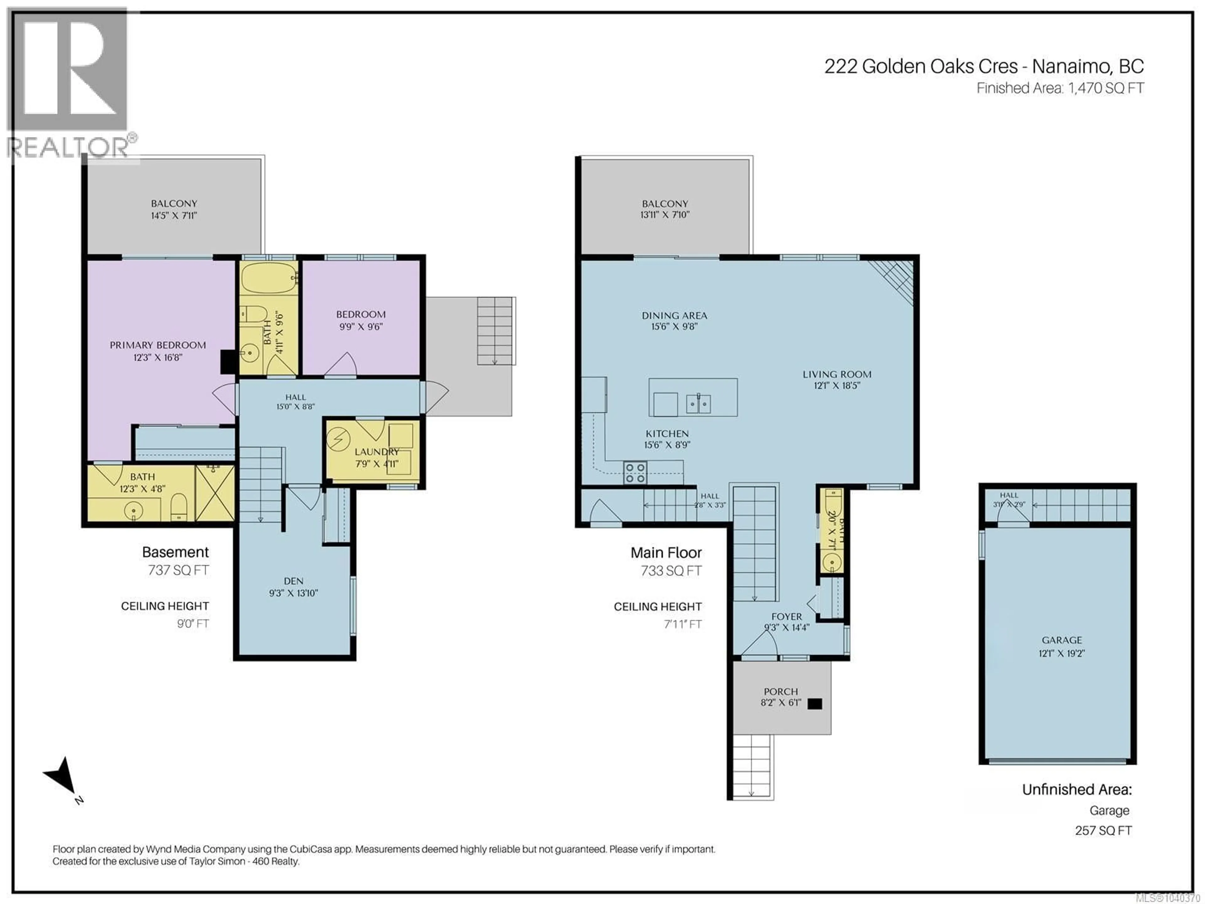 Floor plan for 222 GOLDEN OAKS CRESCENT, Nanaimo British Columbia V9T0K8