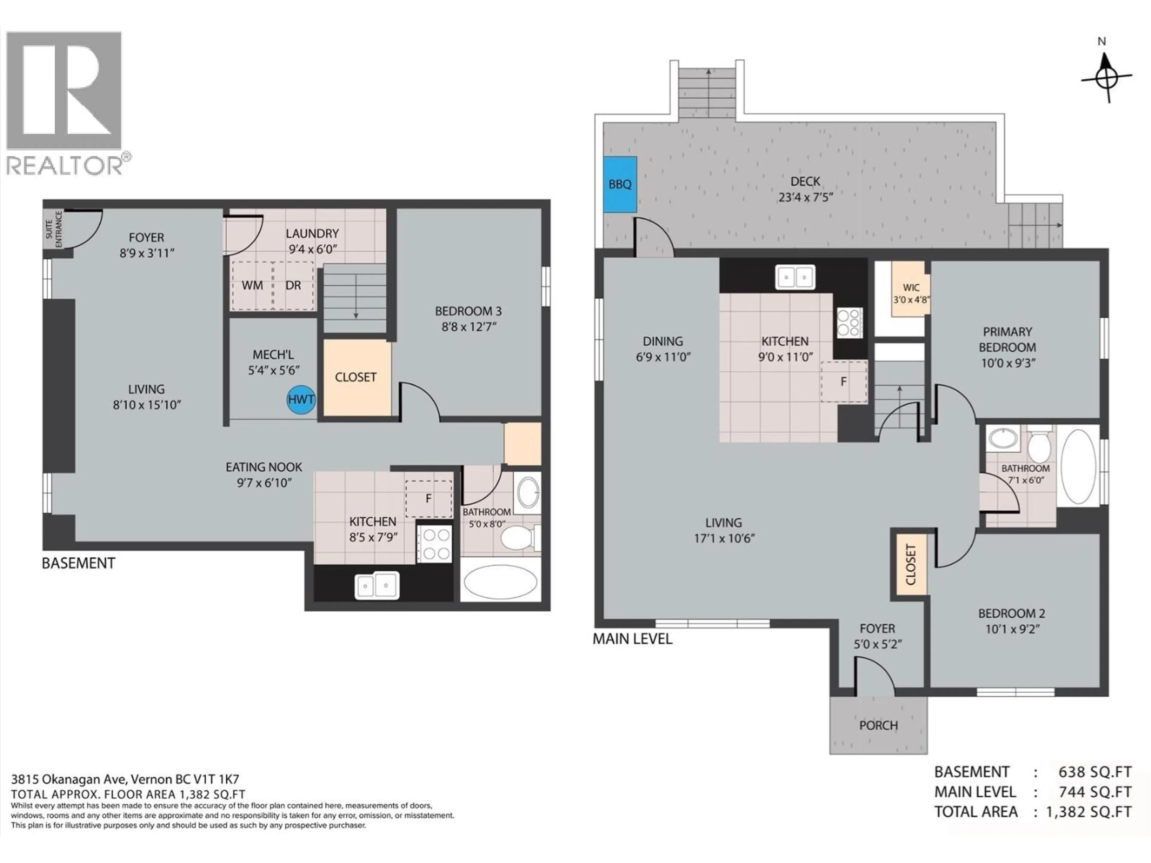Floor plan for 3815 OKANAGAN AVENUE, Vernon British Columbia V1T1K7