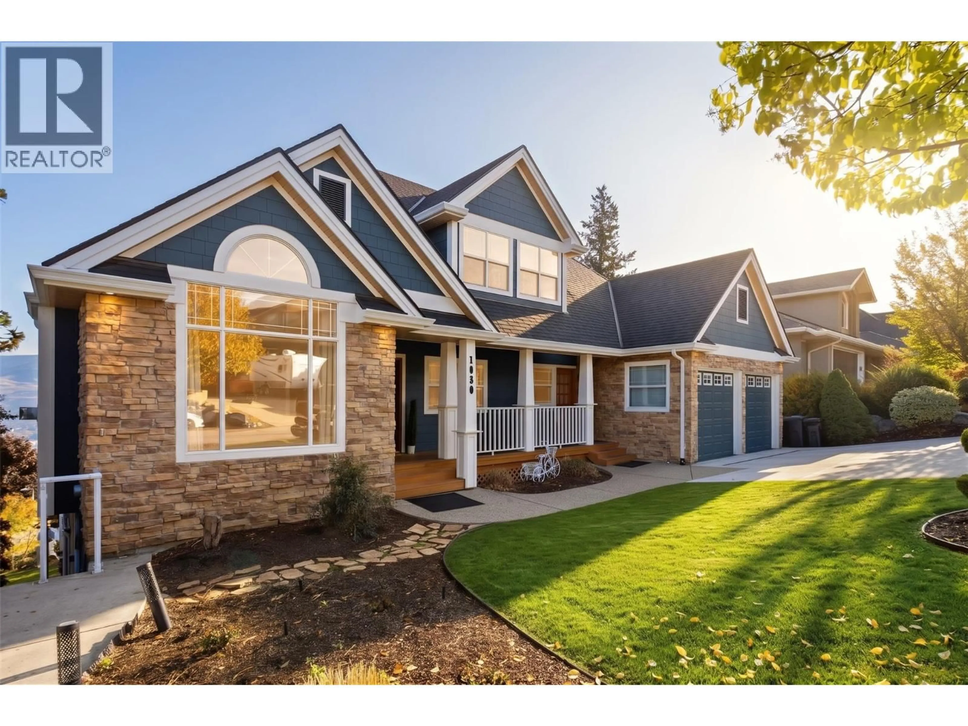 Home with brick exterior material, street for 1030 SKEENA DRIVE, Kelowna British Columbia V1V2K7