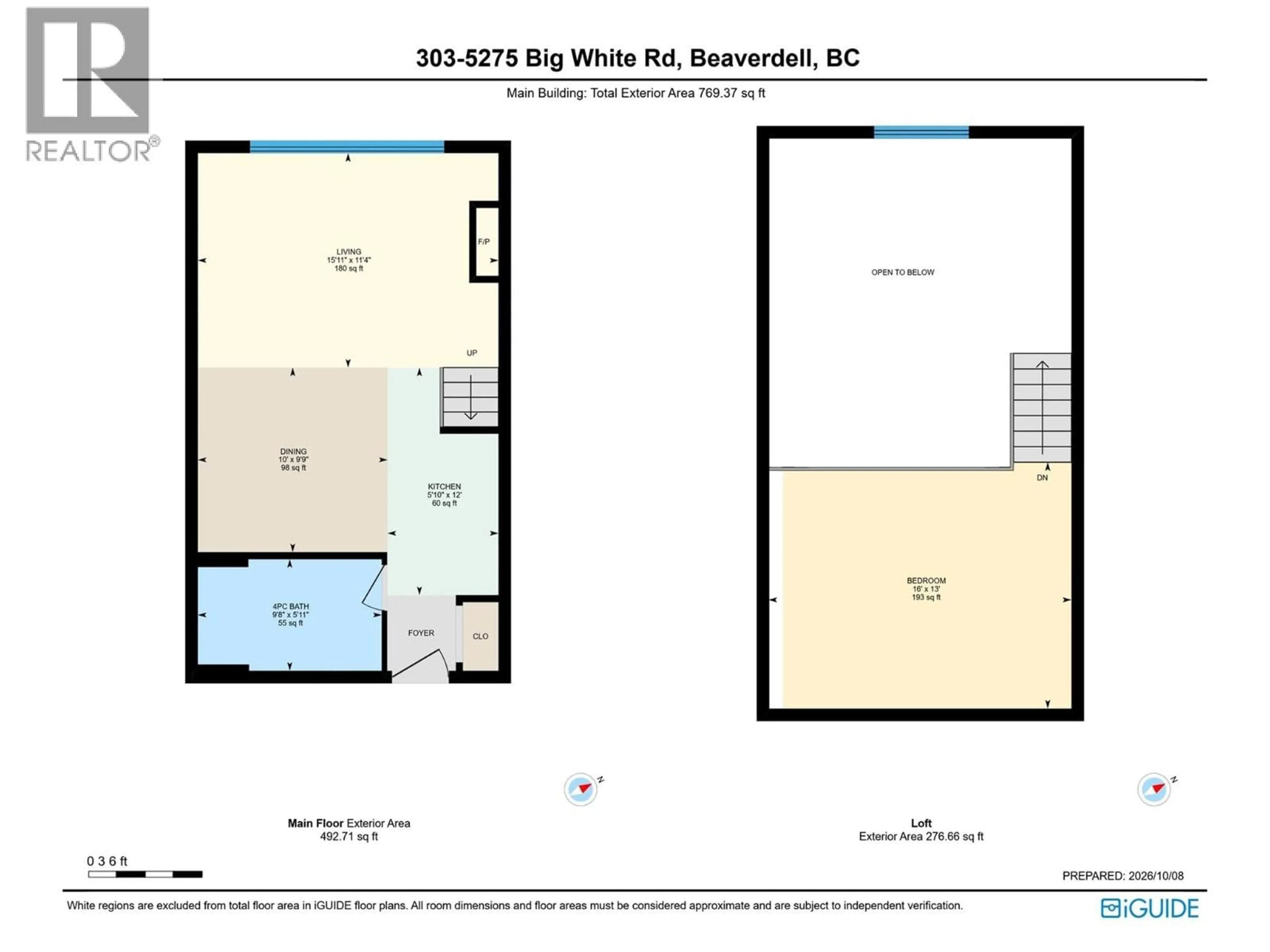Floor plan for 303 - 5275 BIG WHITE ROAD, Beaverdell British Columbia V1P1P4