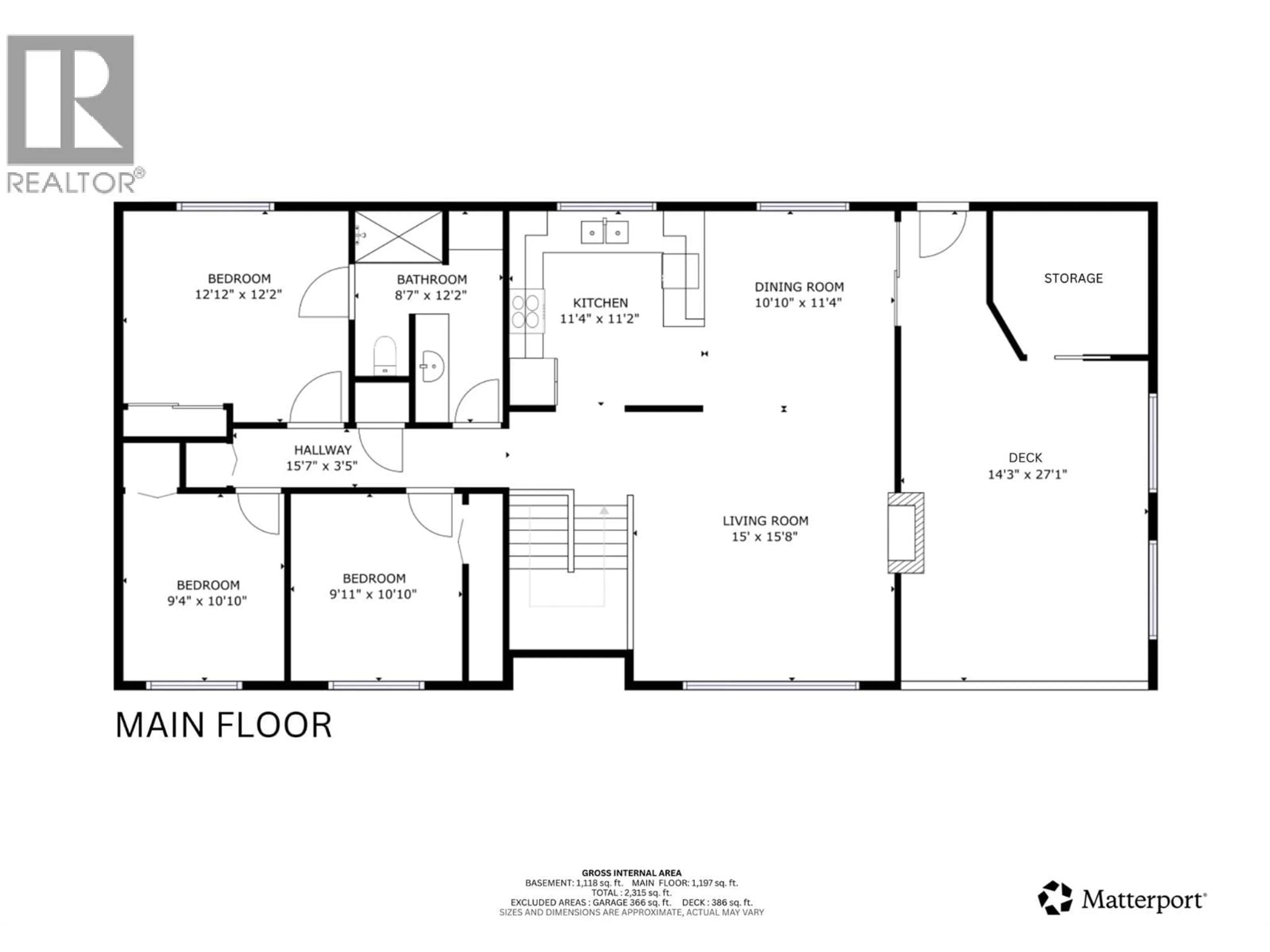 Floor plan for 7126 LONGACRE DRIVE, Vernon British Columbia V1H1H6